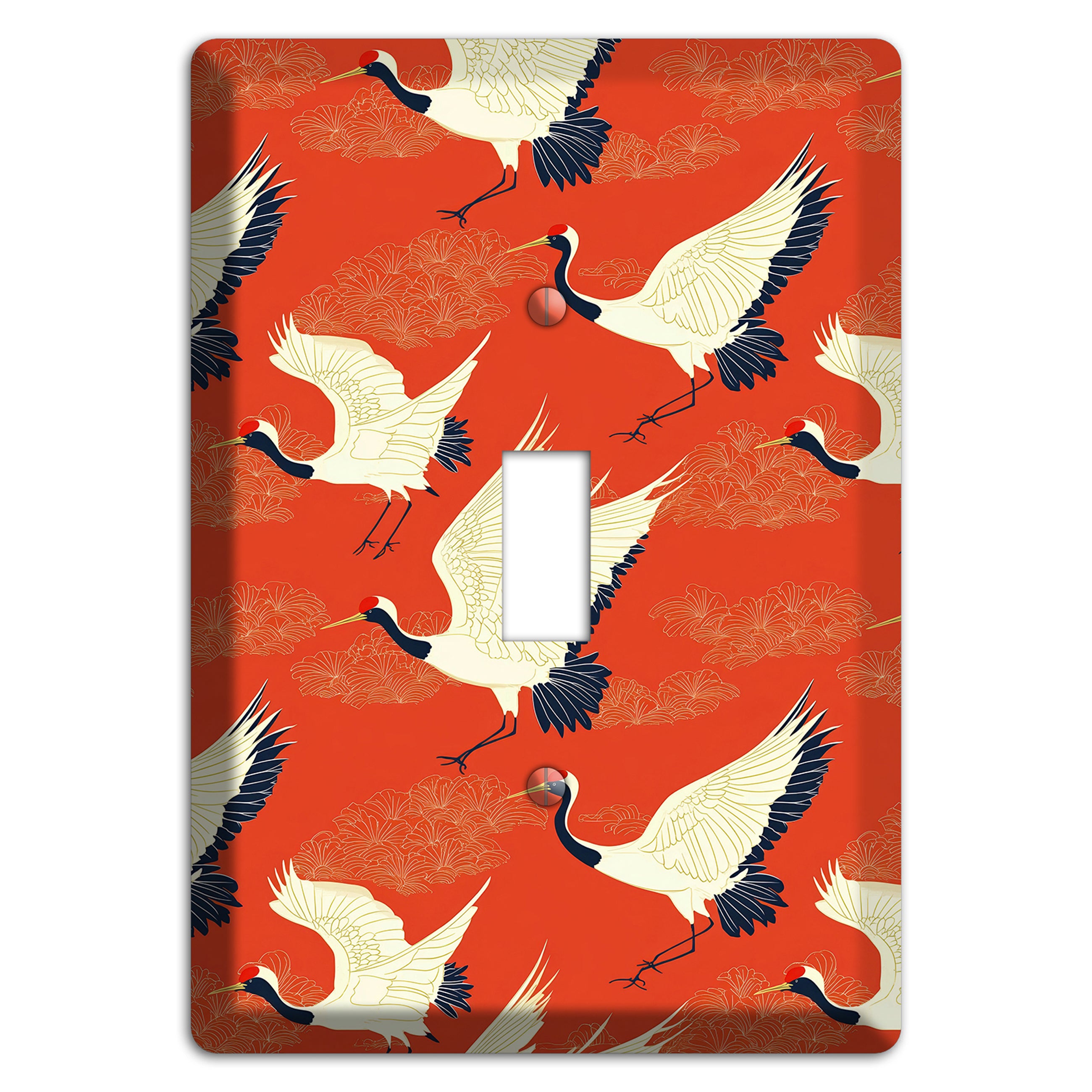 Vermillion Crane Flight Cover Plates