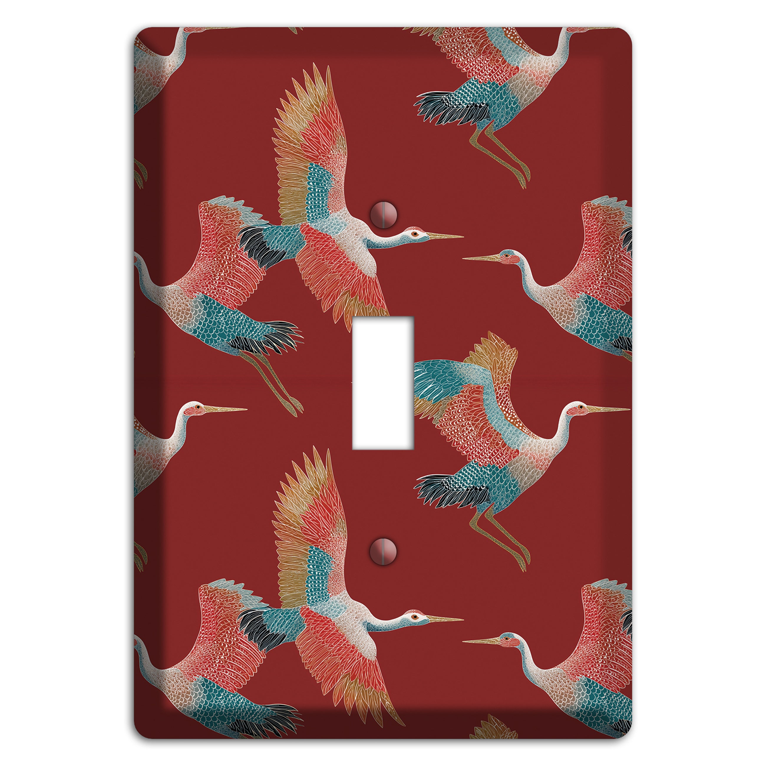 Crimson Heron Dance Cover Plates