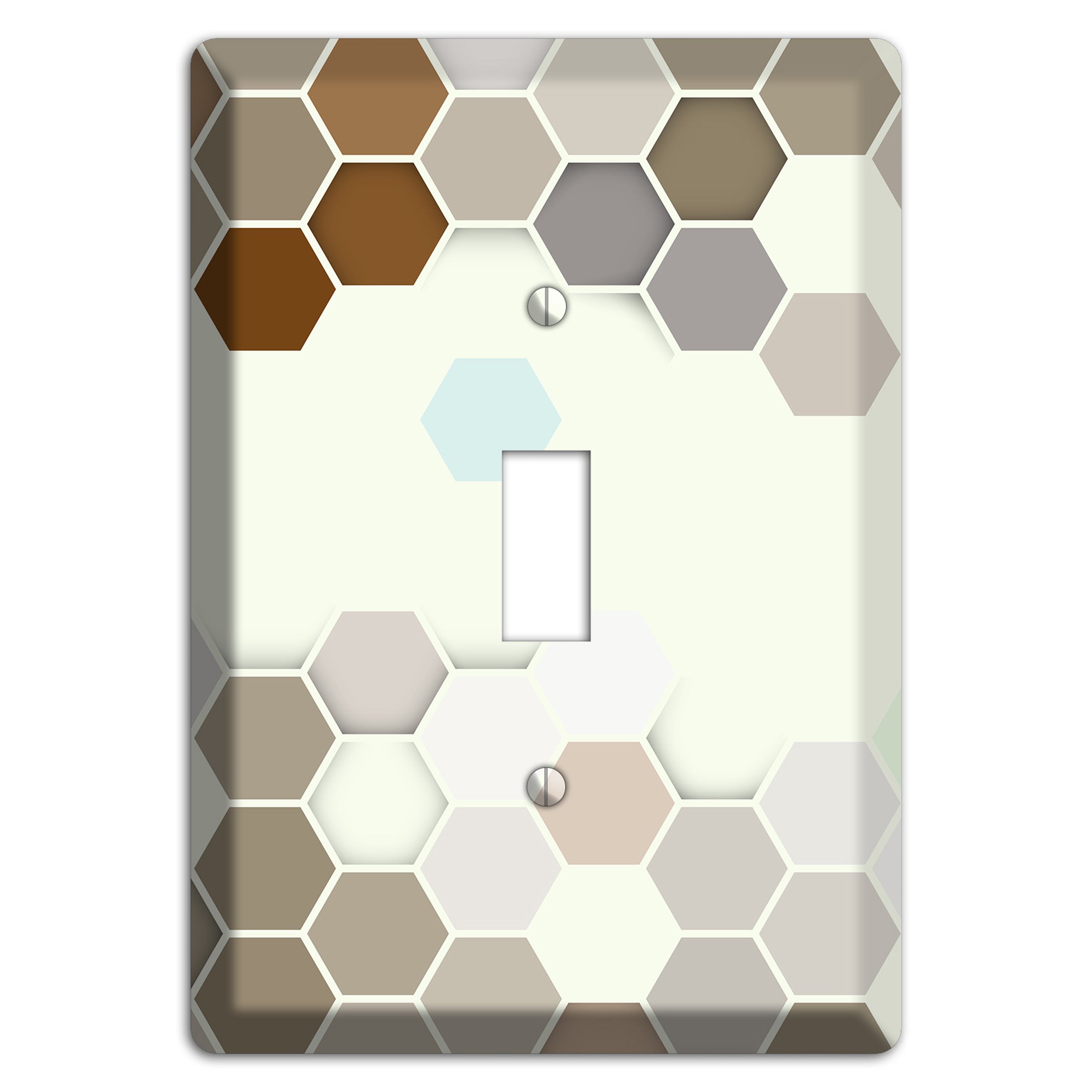 Earth-Toned Honeycomb Mosaic Cover Plates
