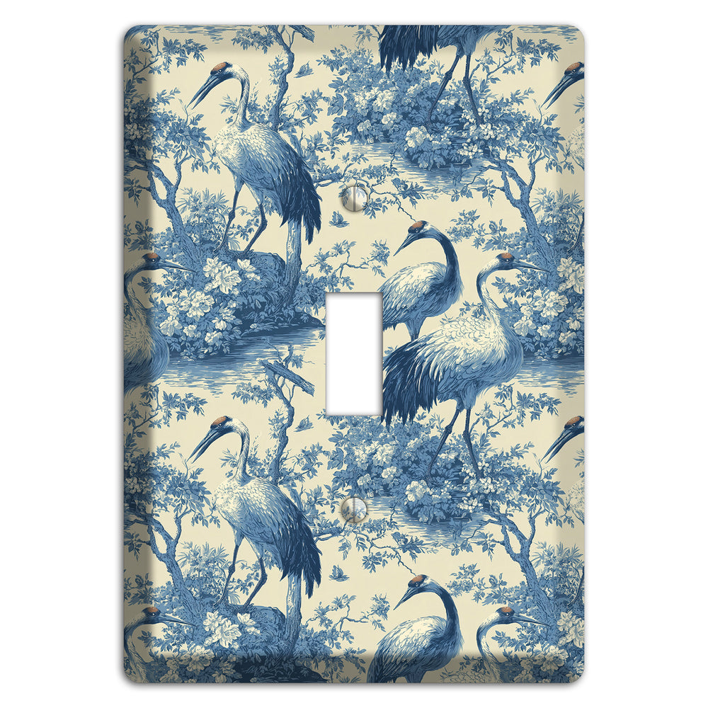 Cobalt Toile Vigil Cover Plates