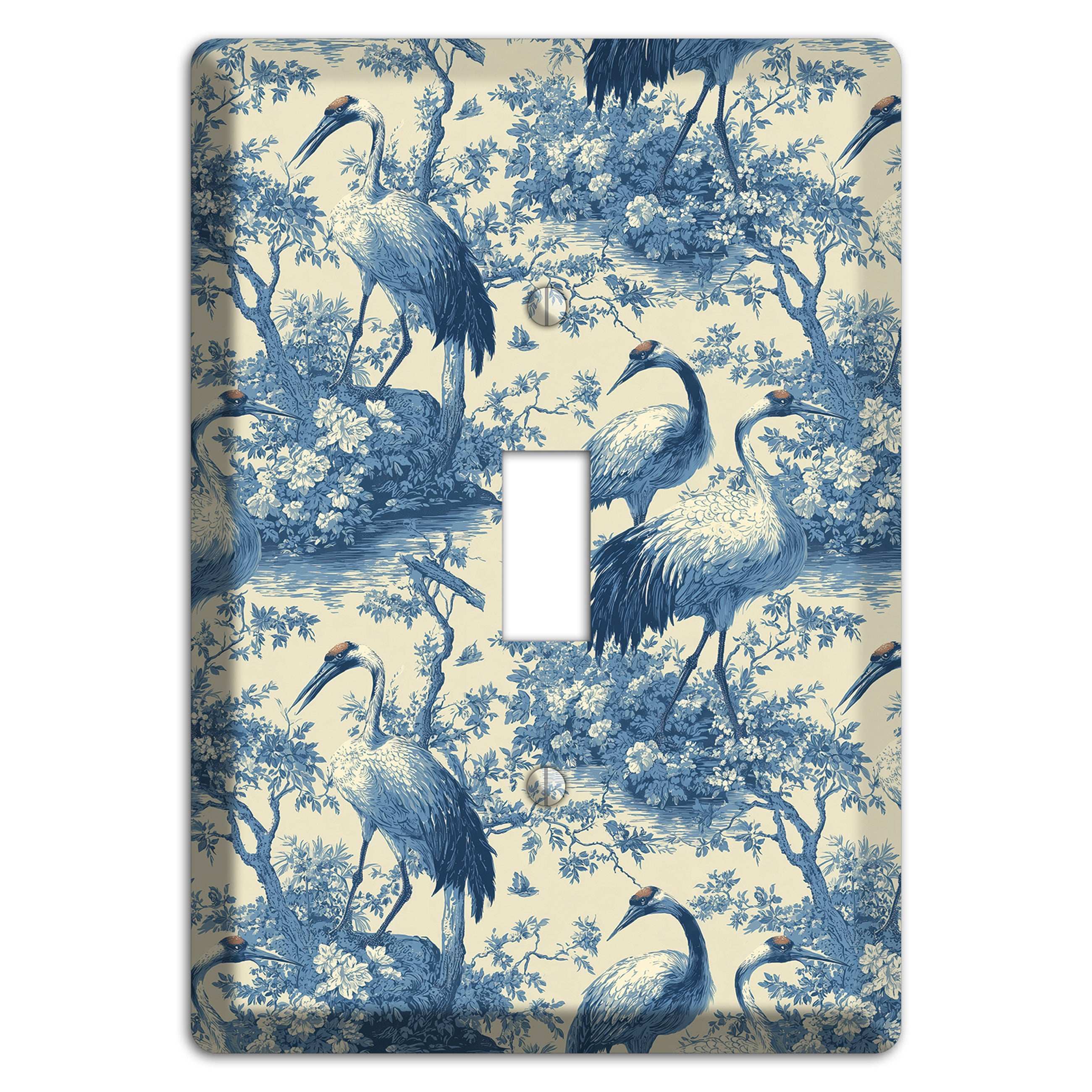 Cobalt Toile Vigil Cover Plates