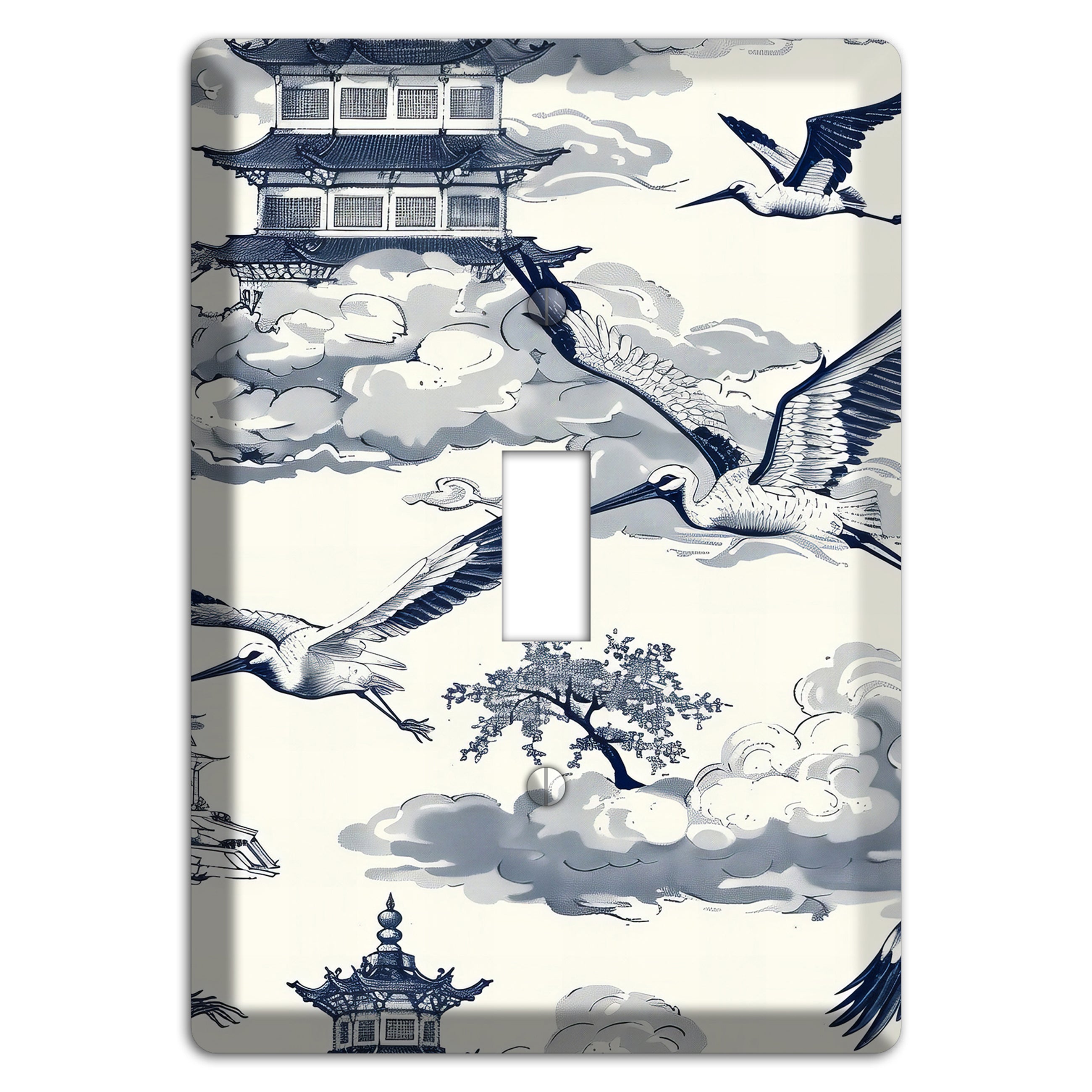 Crane Sky Toile Cover Plates