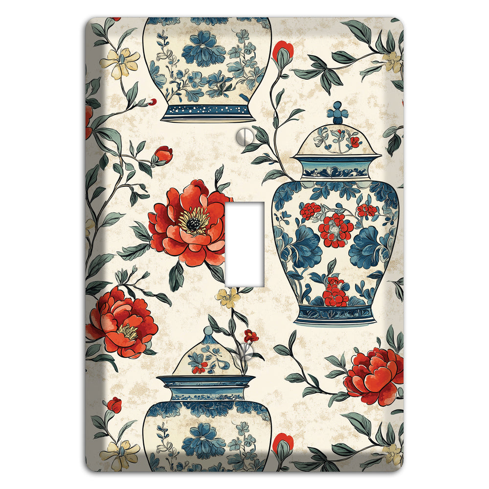 Porcelain & Peony Cover Plates