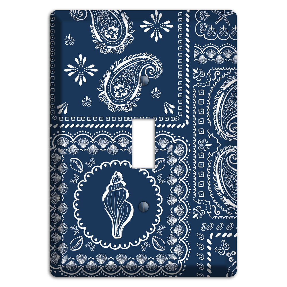 Navy Paisley Patchwork Cover Plates