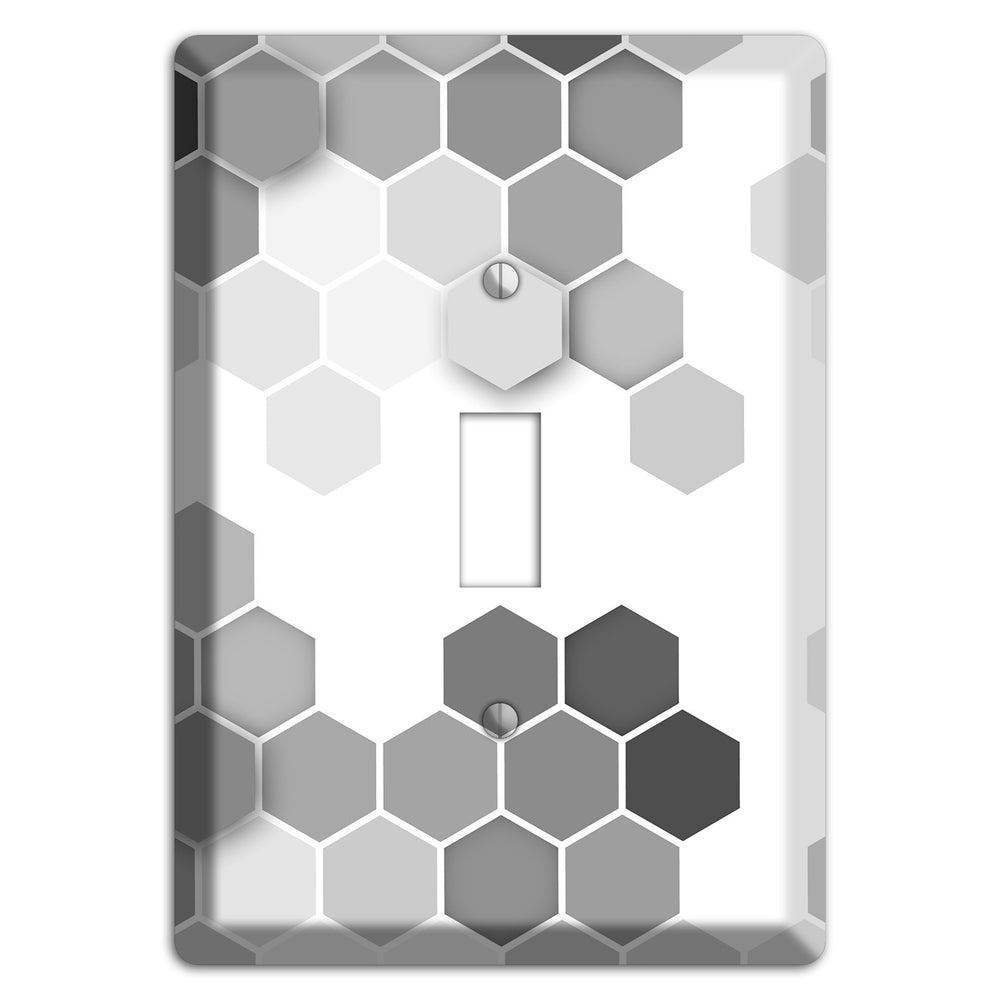Monochrome Hexagon Tiling Cover Plates