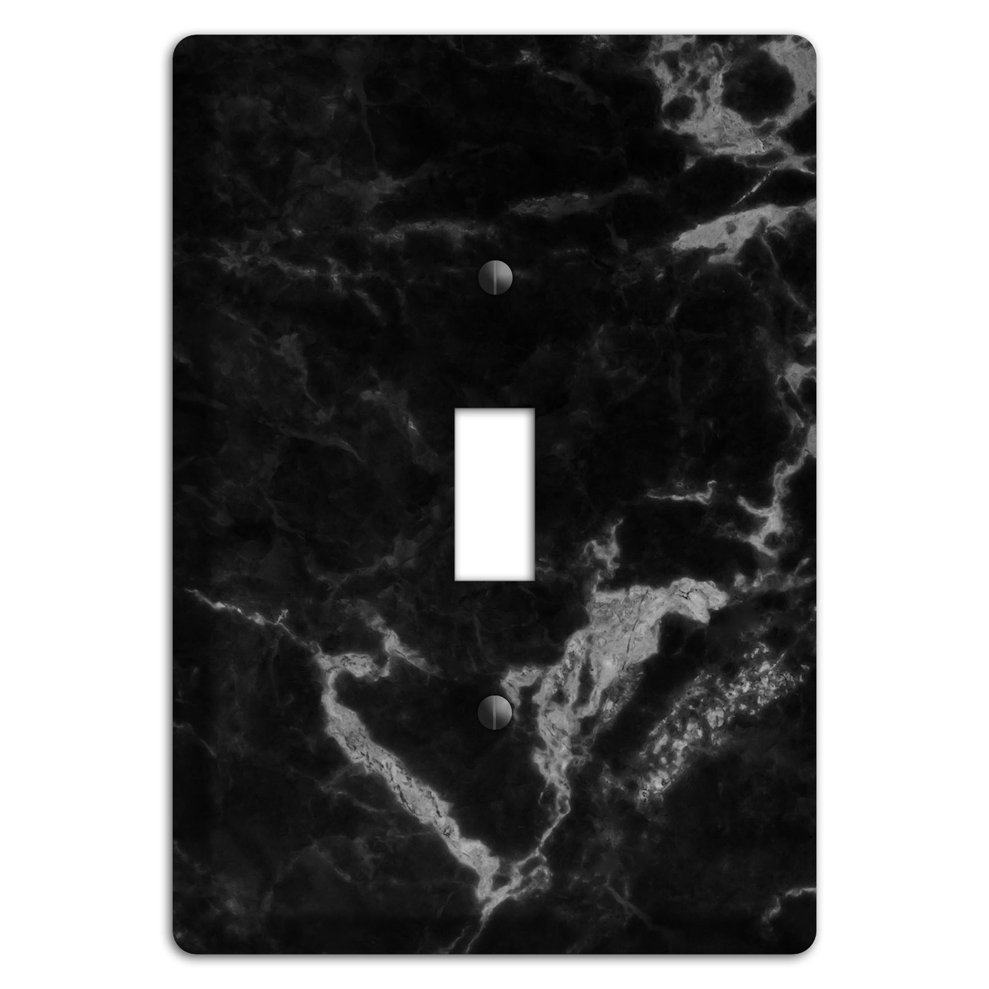 Black and Silver Marble Cover Plates