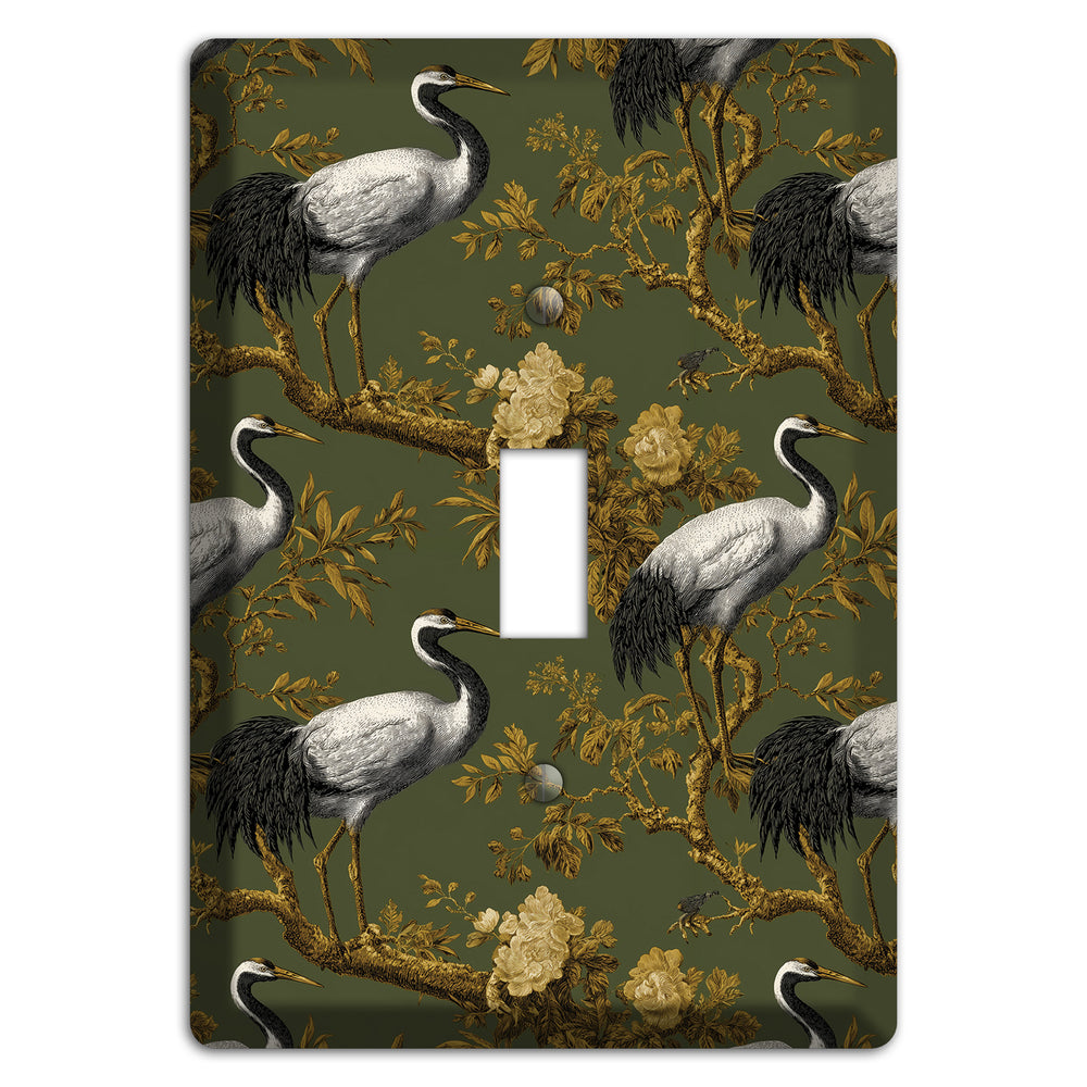 Olive Toile Sanctuary Cover Plates