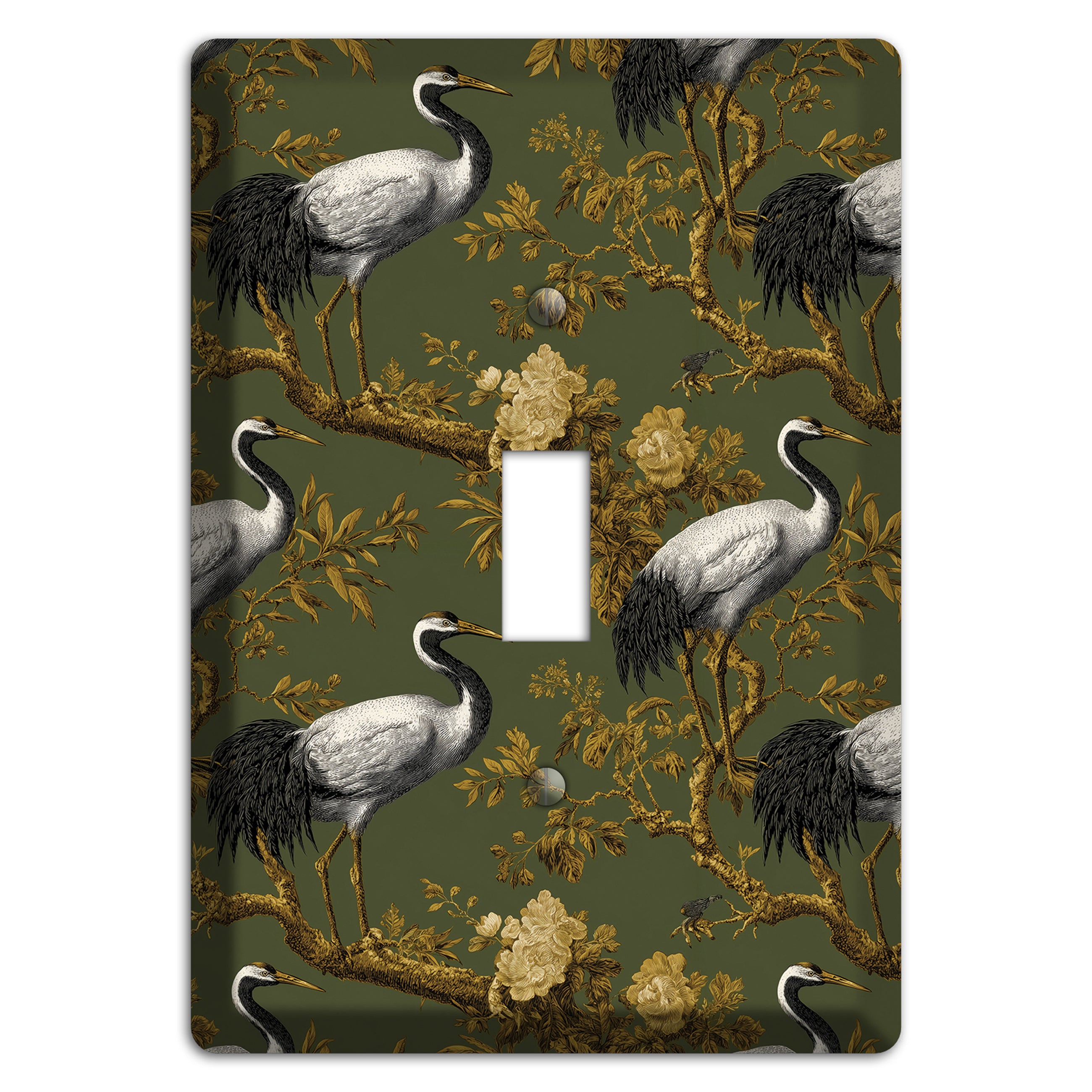 Olive Toile Sanctuary Cover Plates