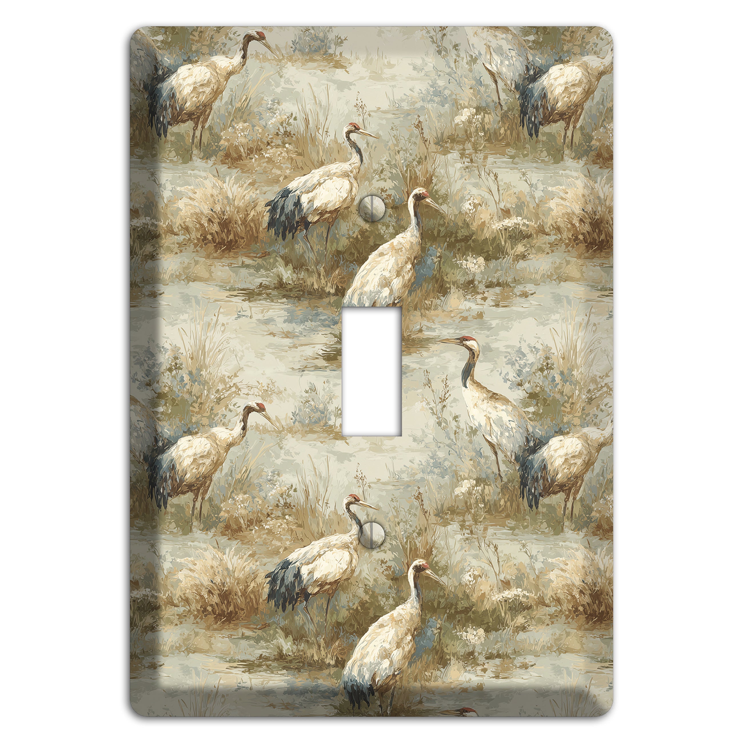 Marshland Crane Reverie Cover Plates