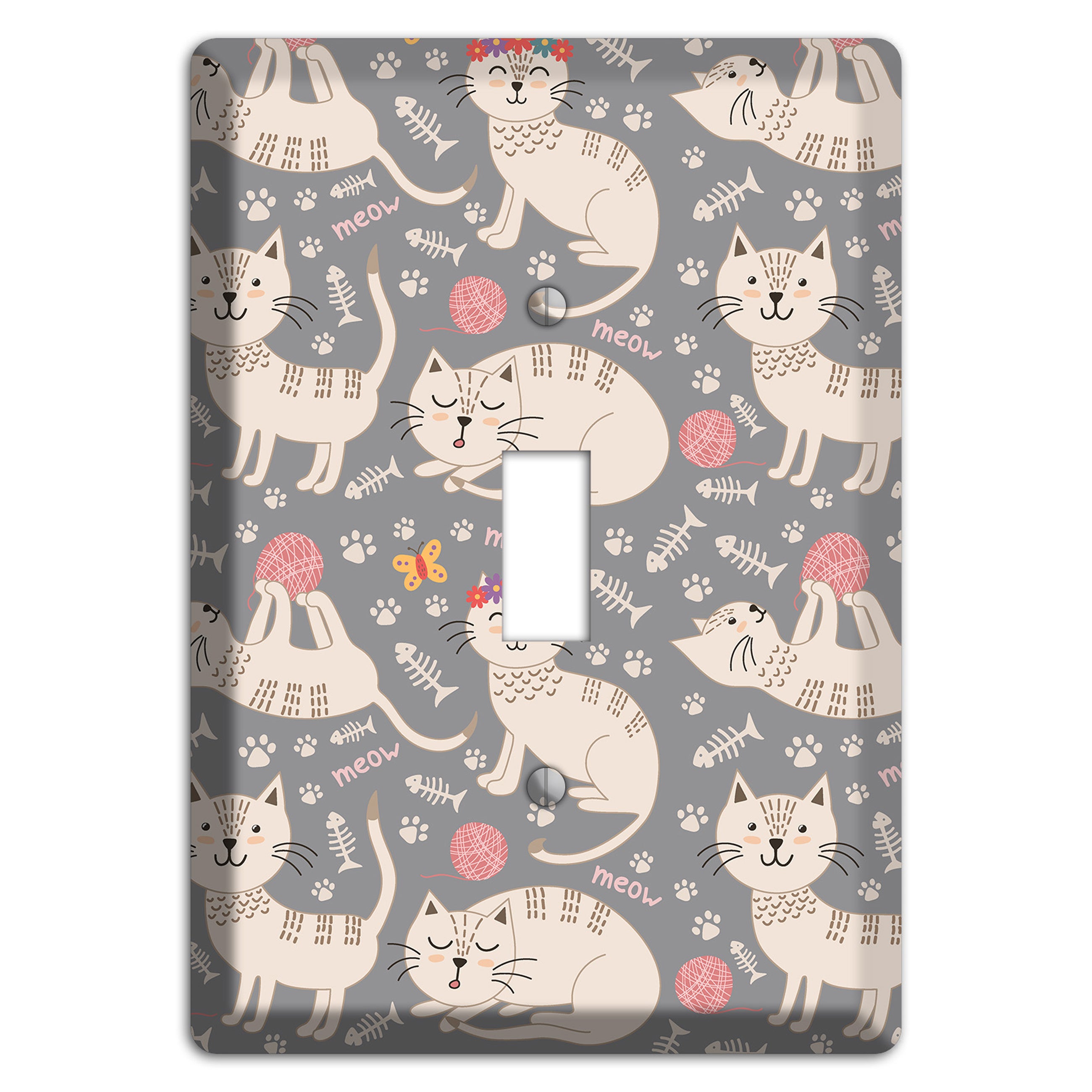 Meow Mix (Gray) Cover Plates