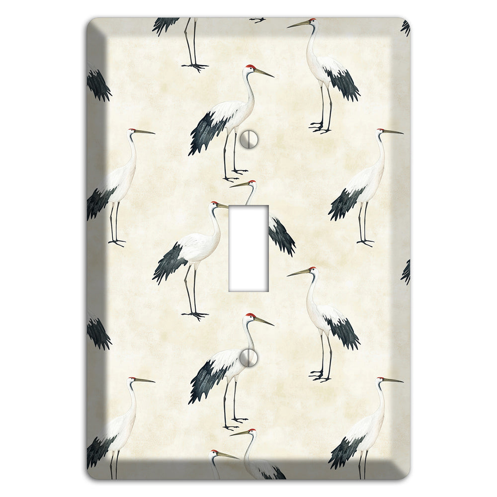 Pearl Crane Garden Cover Plates
