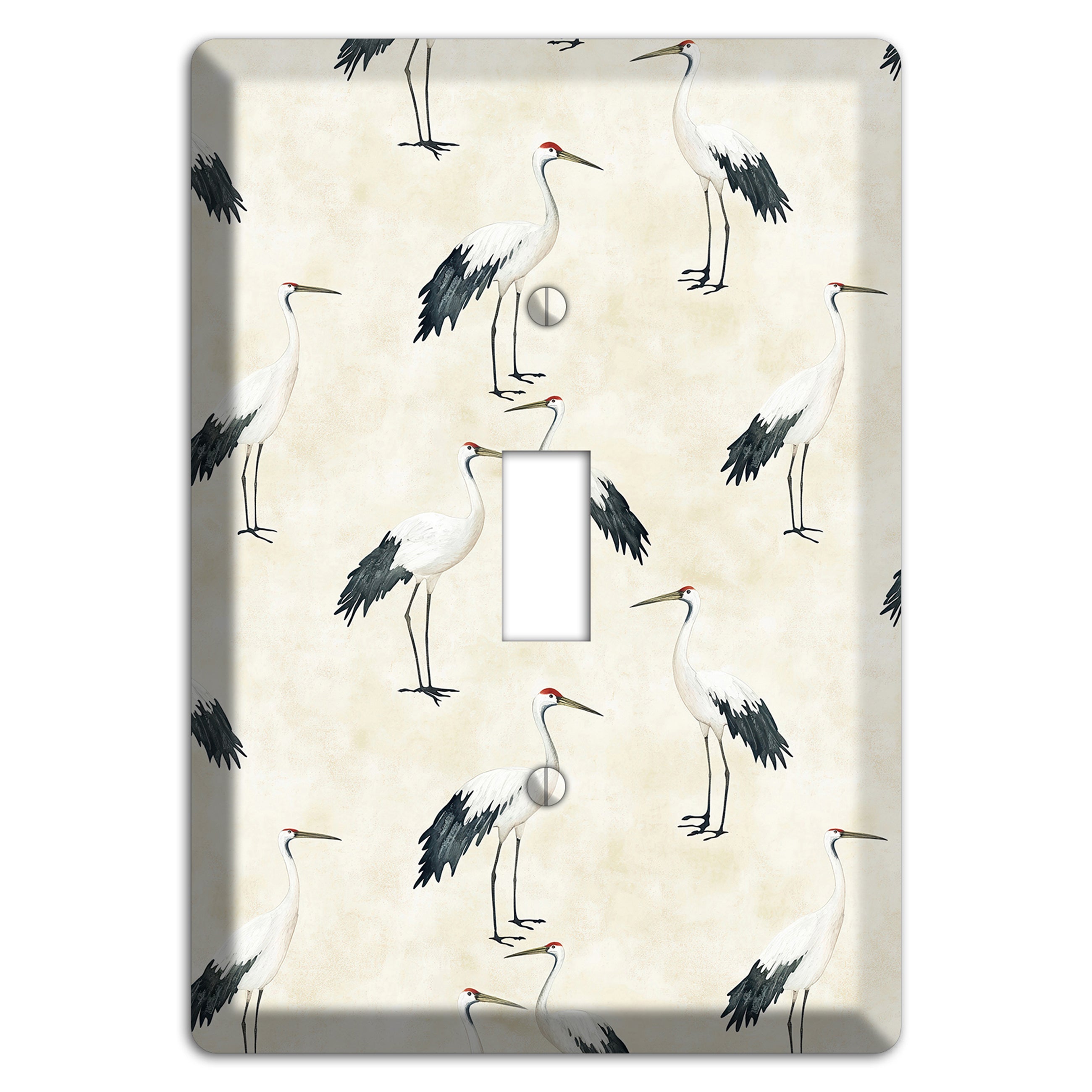 Pearl Crane Garden Cover Plates