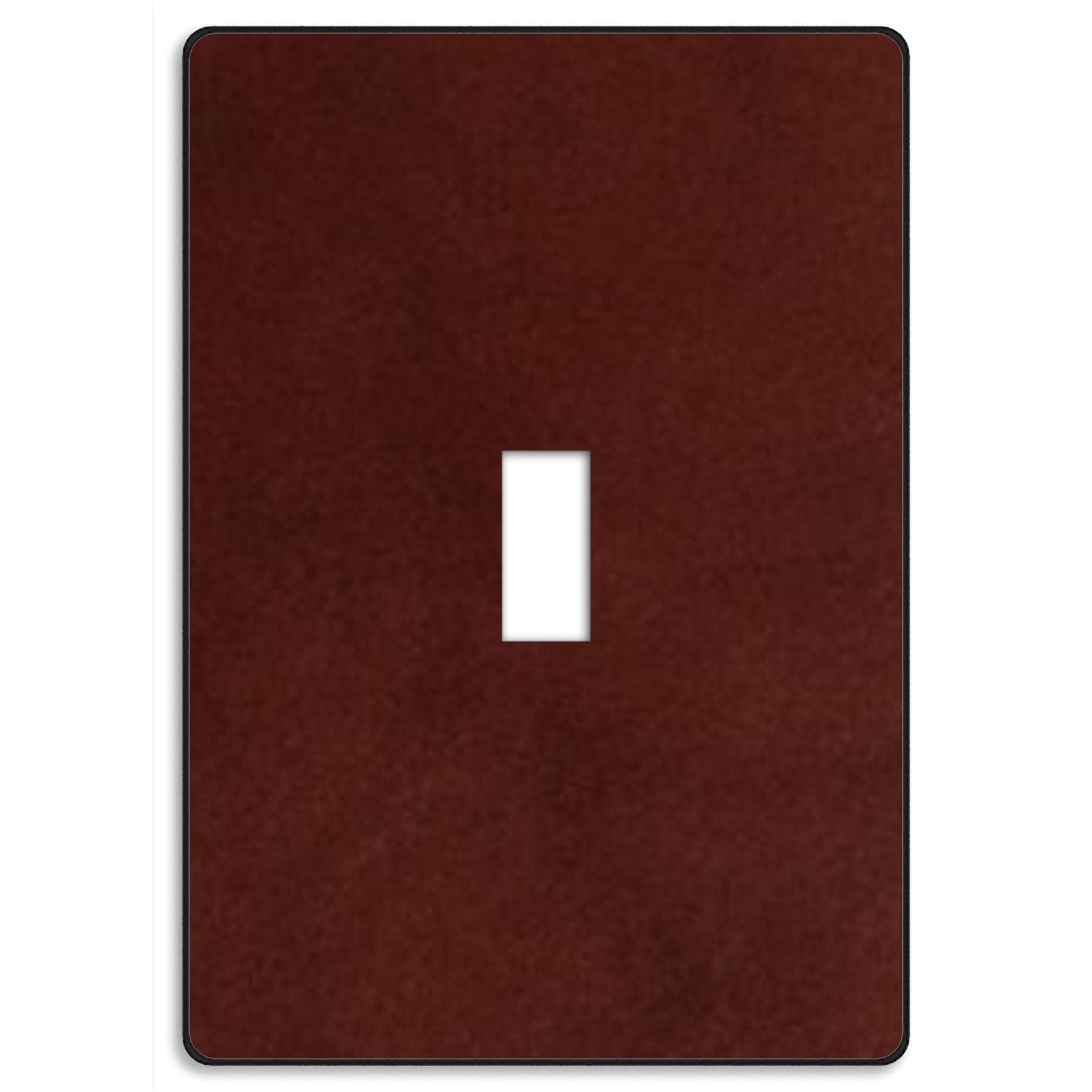 Screwless Leather Burgundy Cover Plates