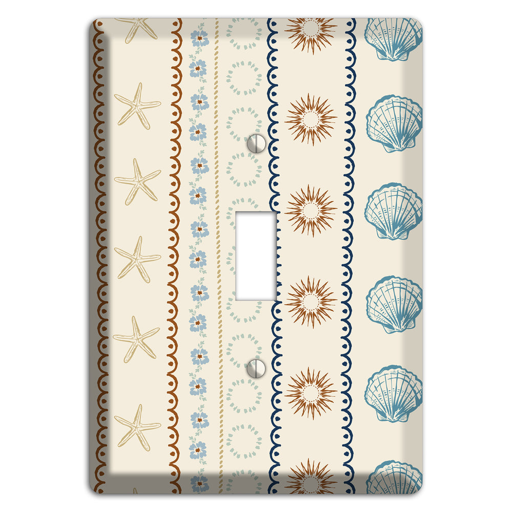 Ivory Seahorse Stripe Cover Plates