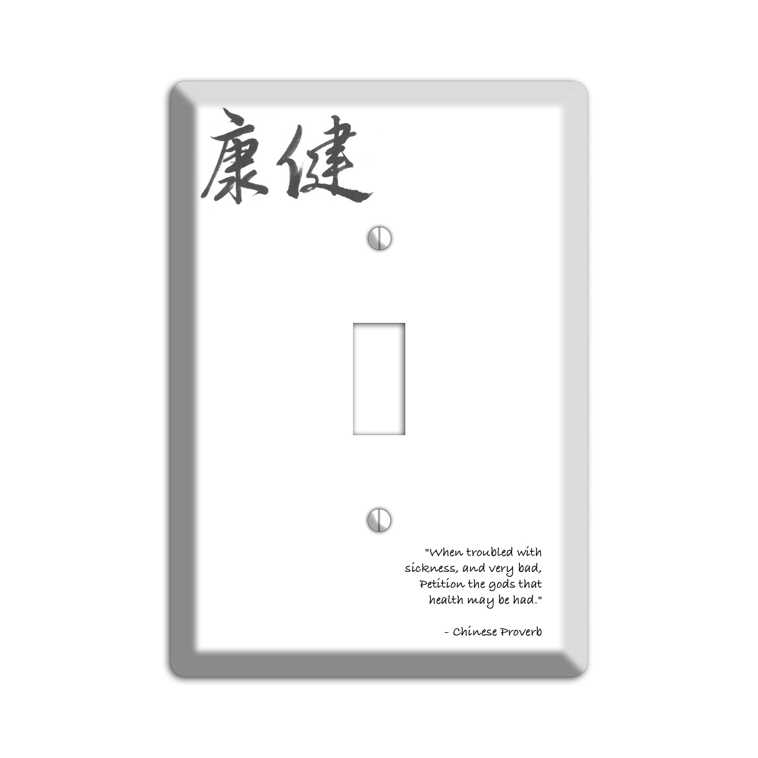 Health Chinese Proverbs Cover Plates
