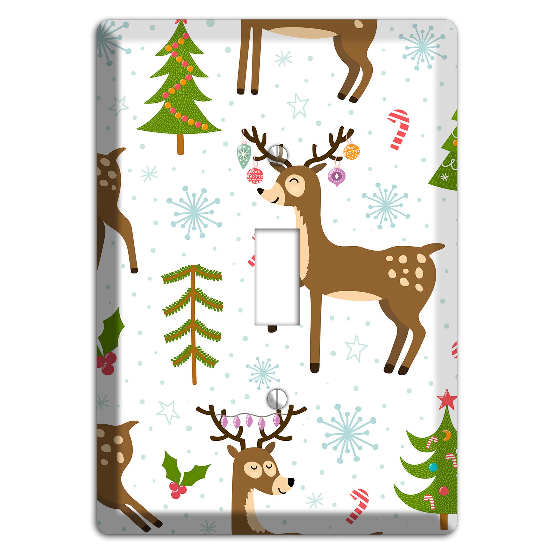 Reindeer Parade (White) Cover Plates