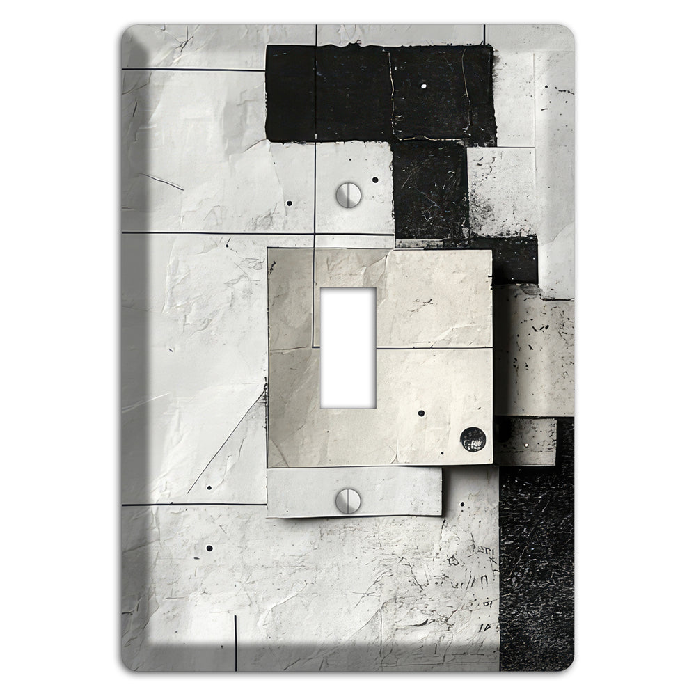 Torn Blueprint Collage Cover Plates