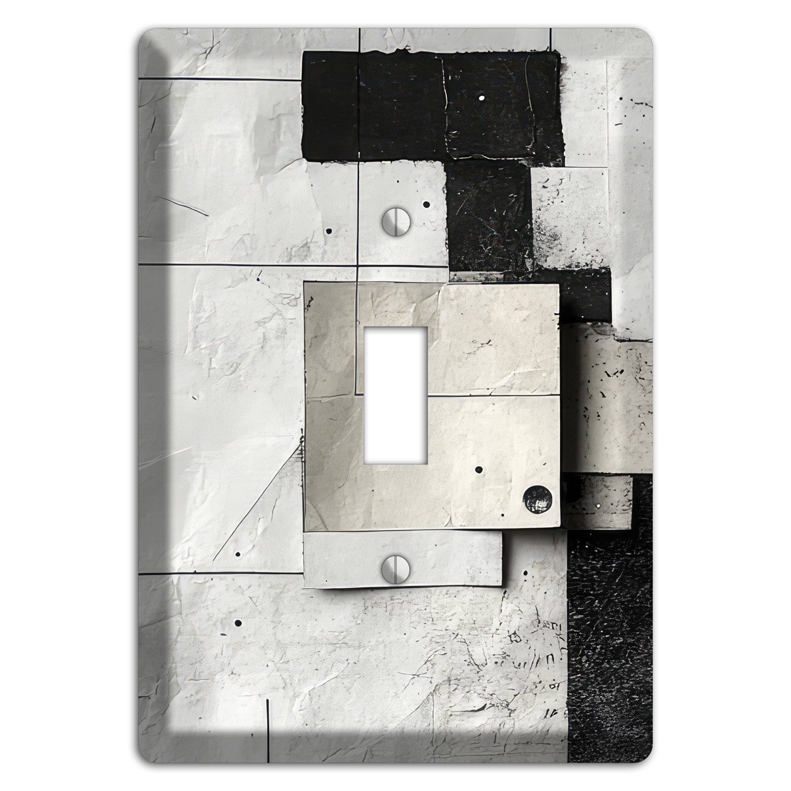Torn Blueprint Collage Cover Plates