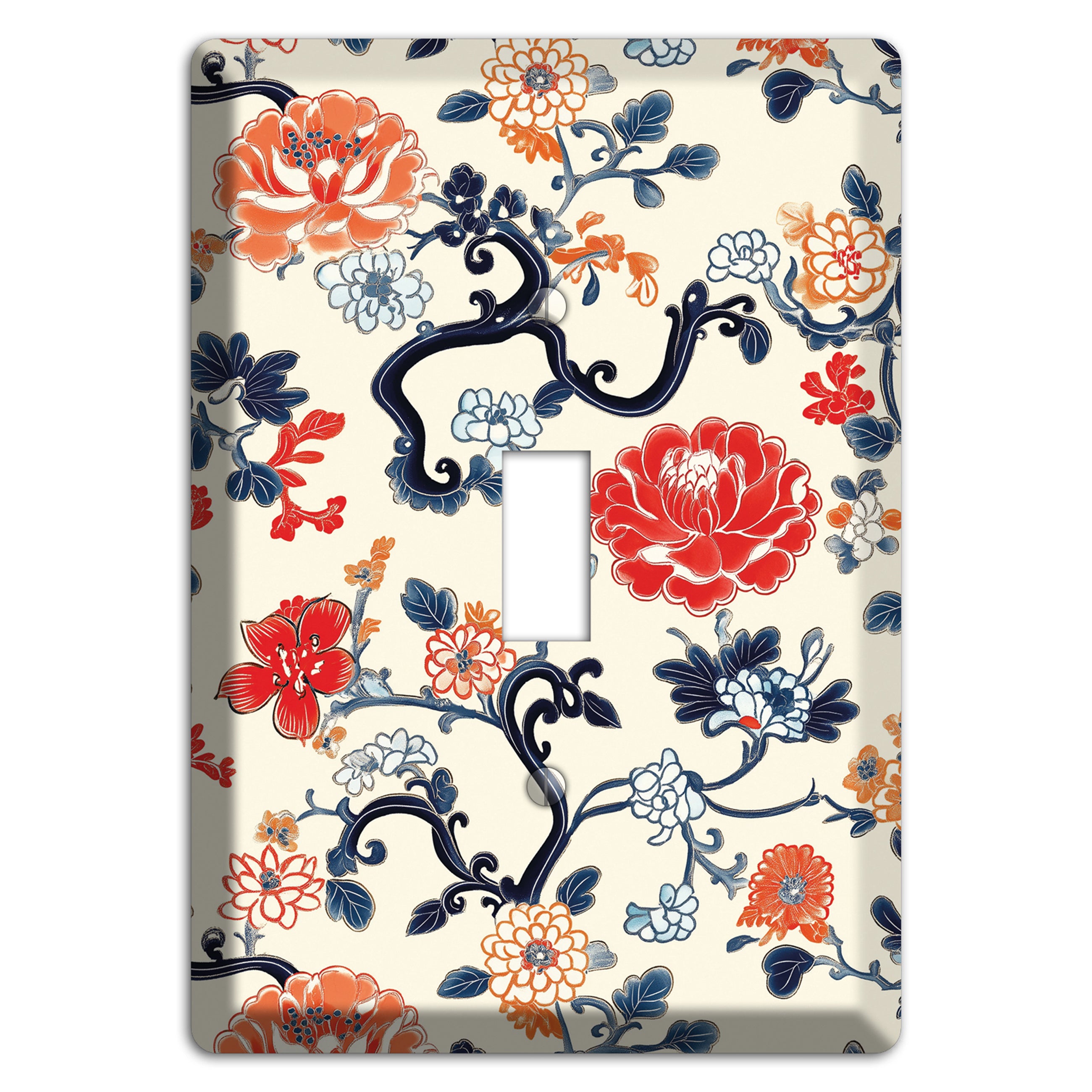 Crimson Garden Scroll Cover Plates