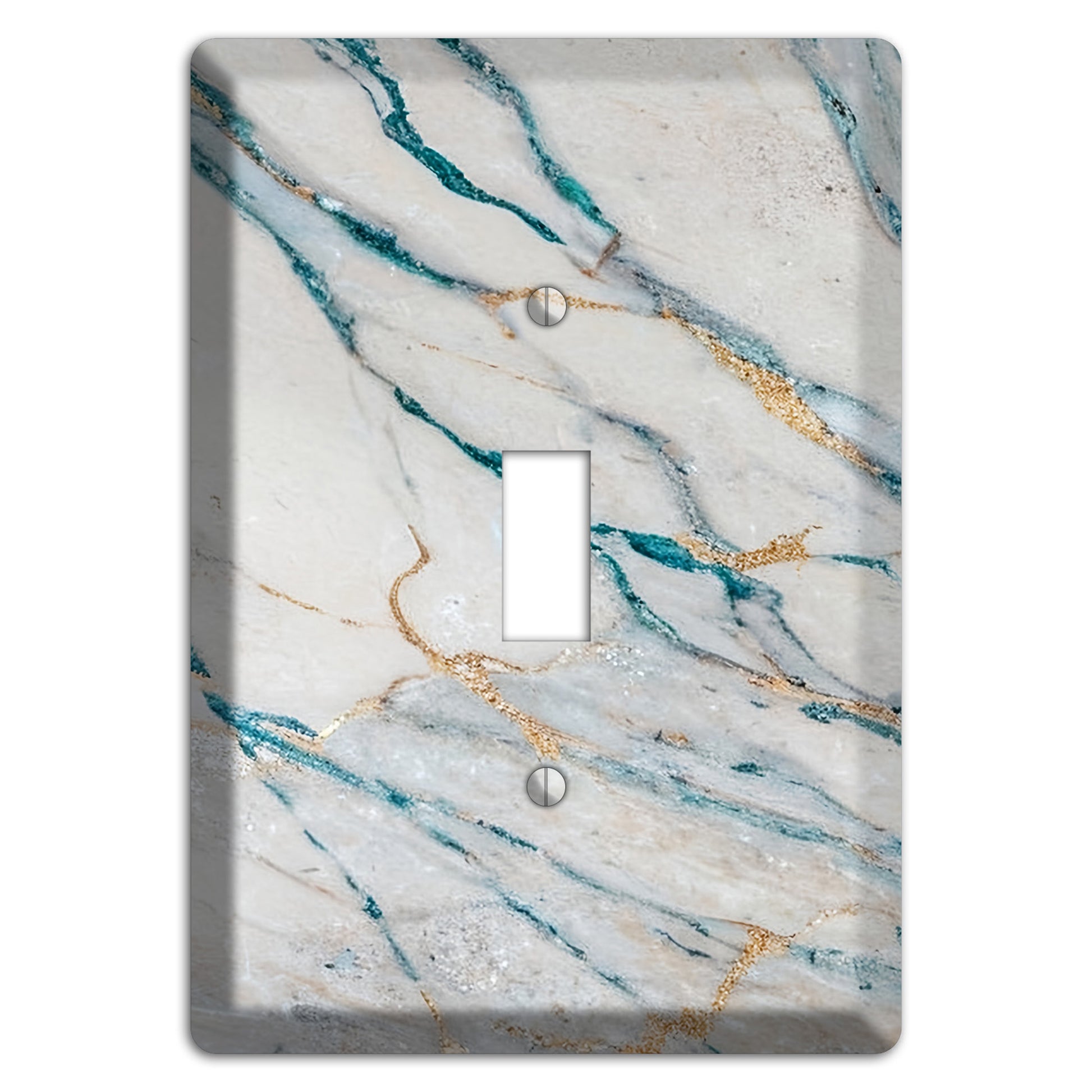 Bondi Blue Marble Cover Plates