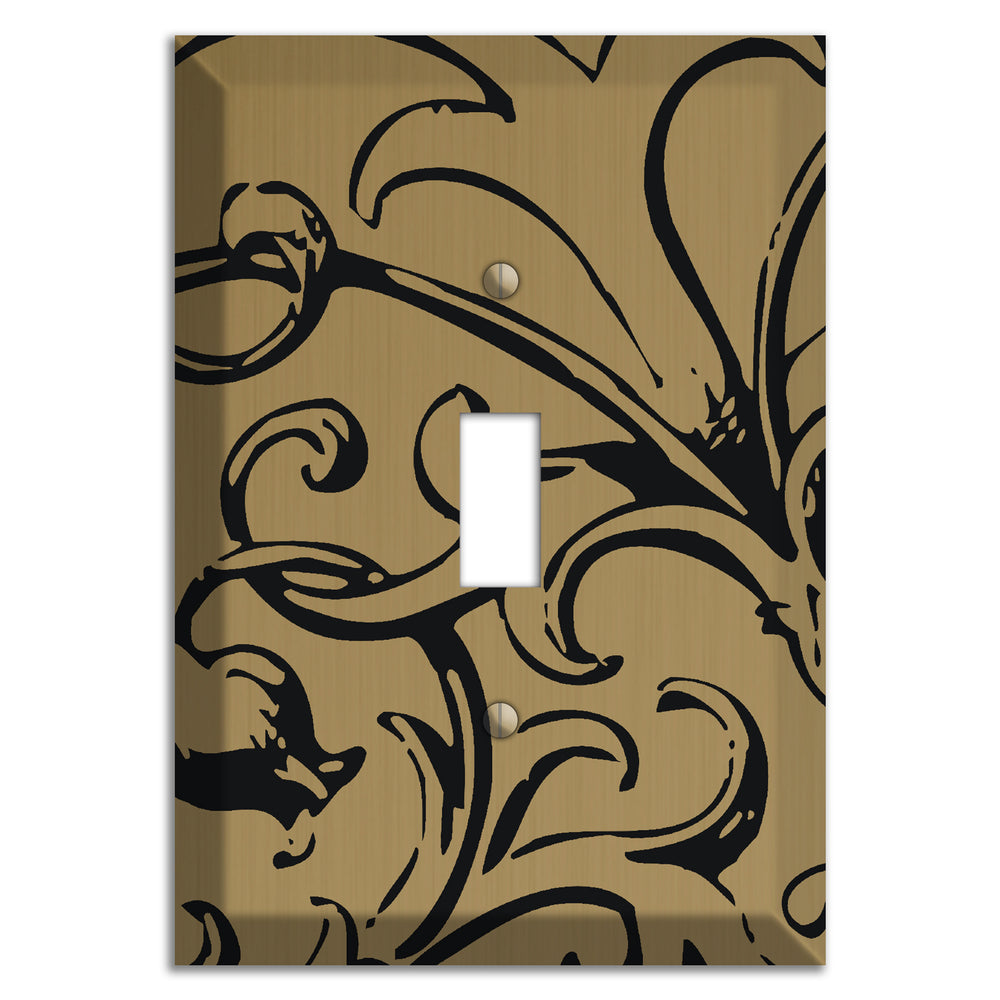 Tower Gold Baroque Scroll Cover Plates