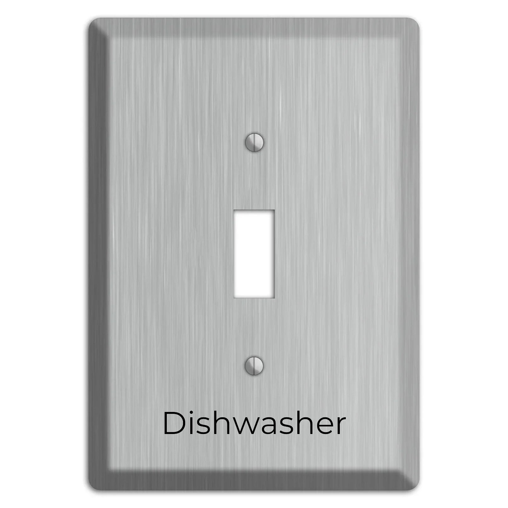 Brushed Stainless Steel Cover Plates with Label