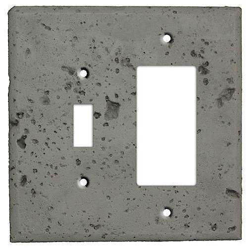Dark Gray Stone Toggle / Rocker Cover Plate