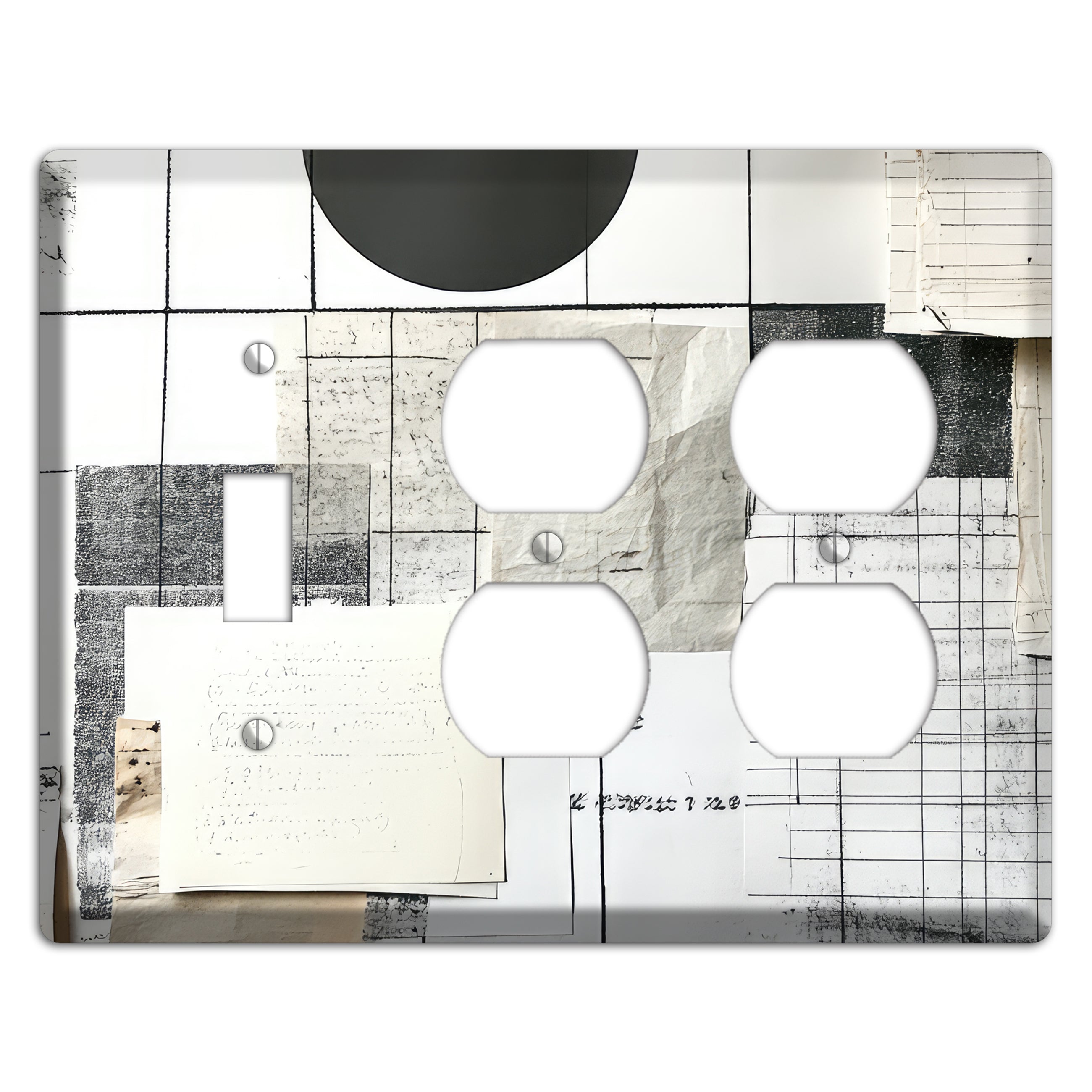 Paper & Memory Toggle / 2 Duplex Wallplate