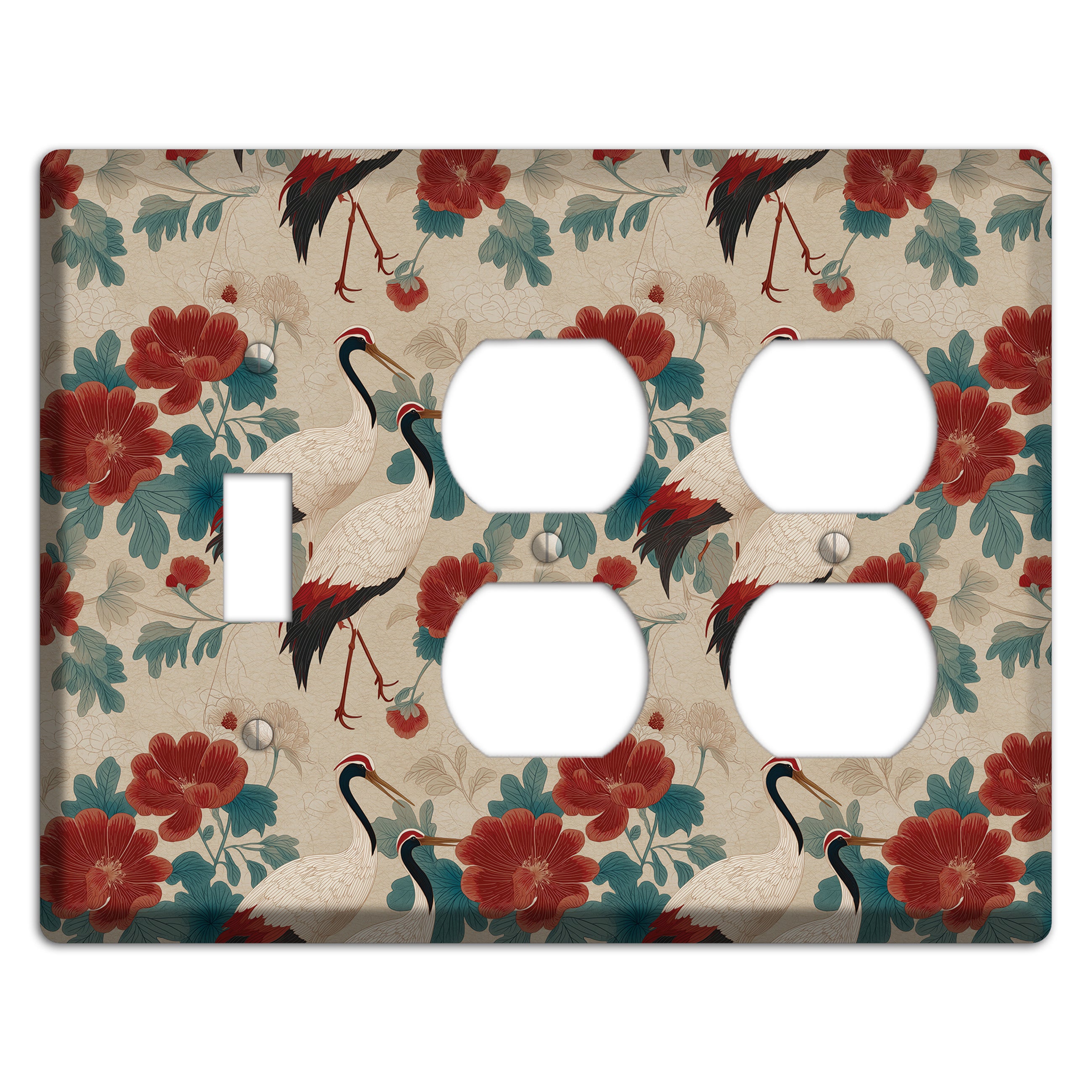 Rust Peony Passage Toggle / 2 Duplex Wallplate