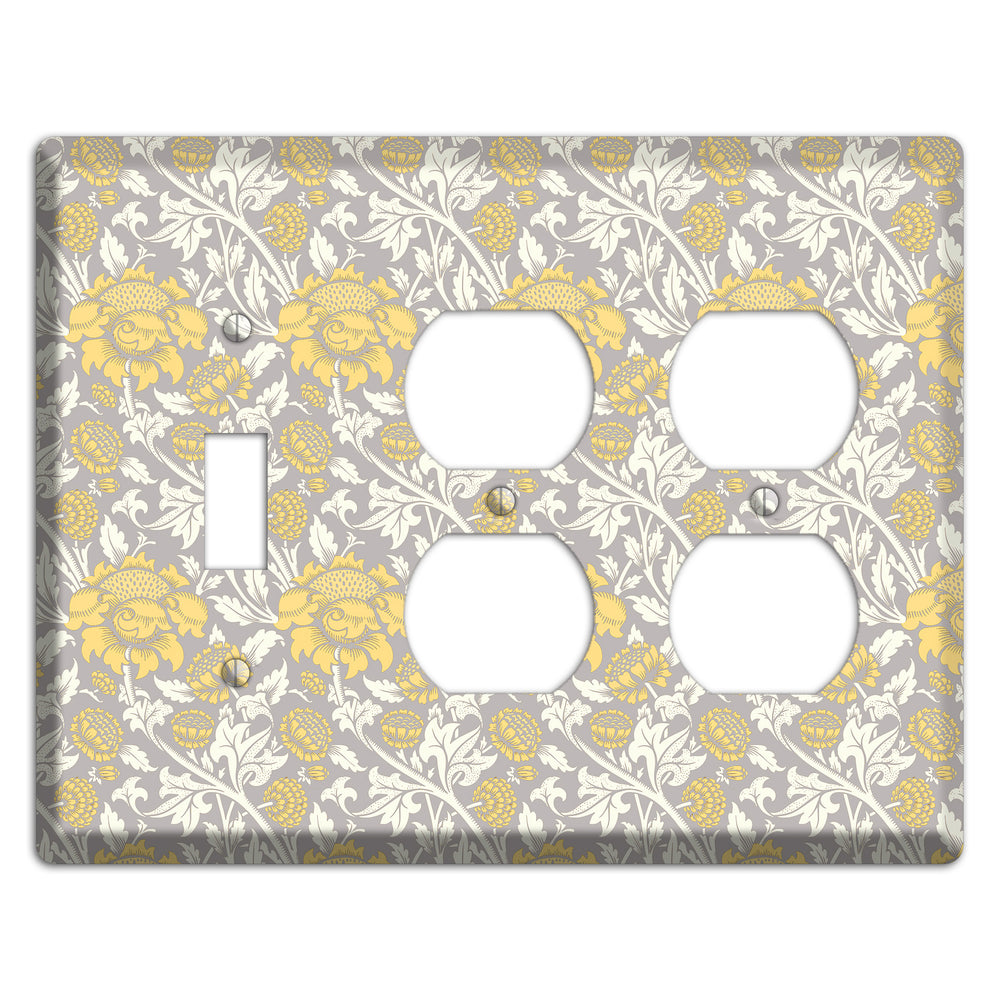 Golden Peony Lace Toggle / 2 Duplex Wallplate
