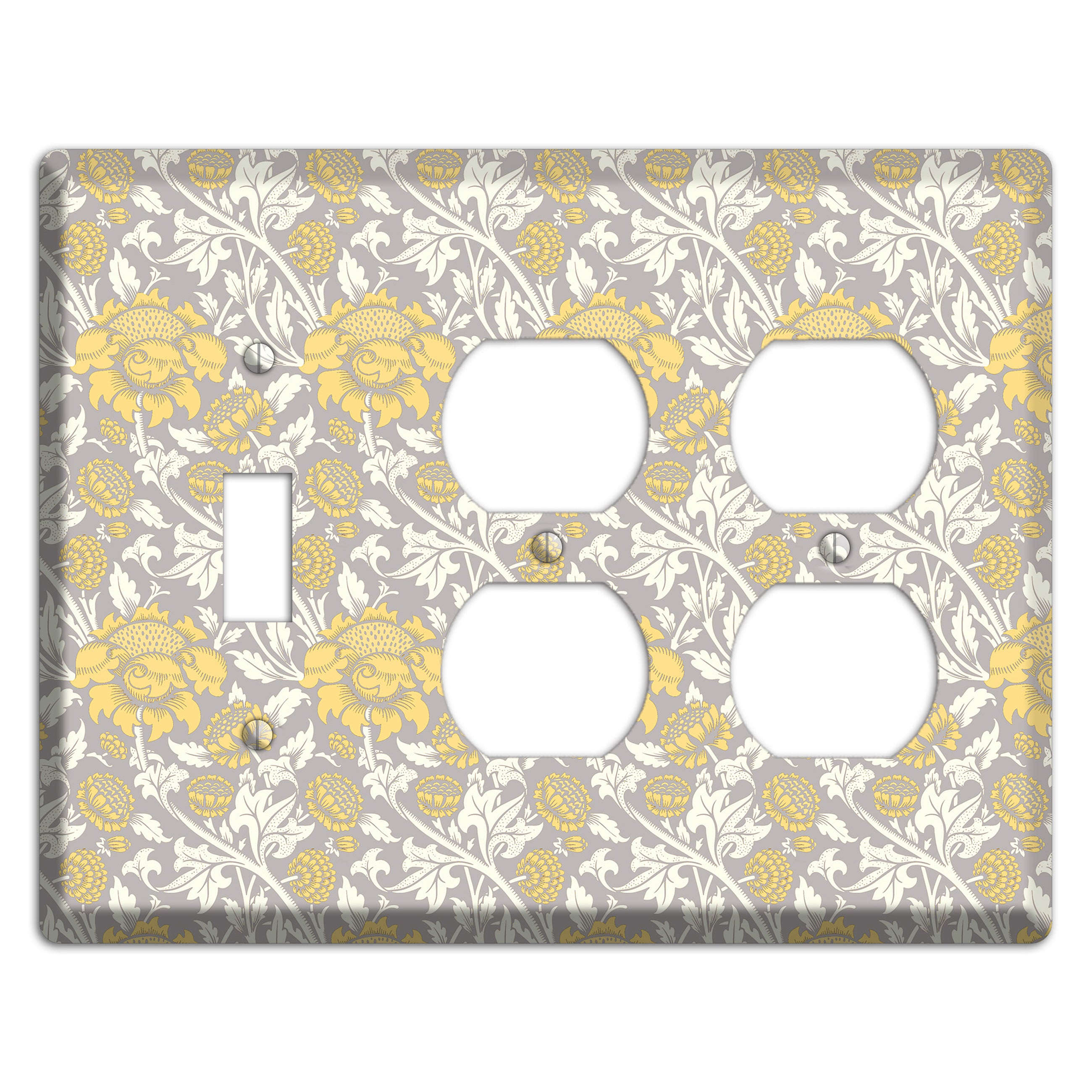 Golden Peony Lace Toggle / 2 Duplex Wallplate