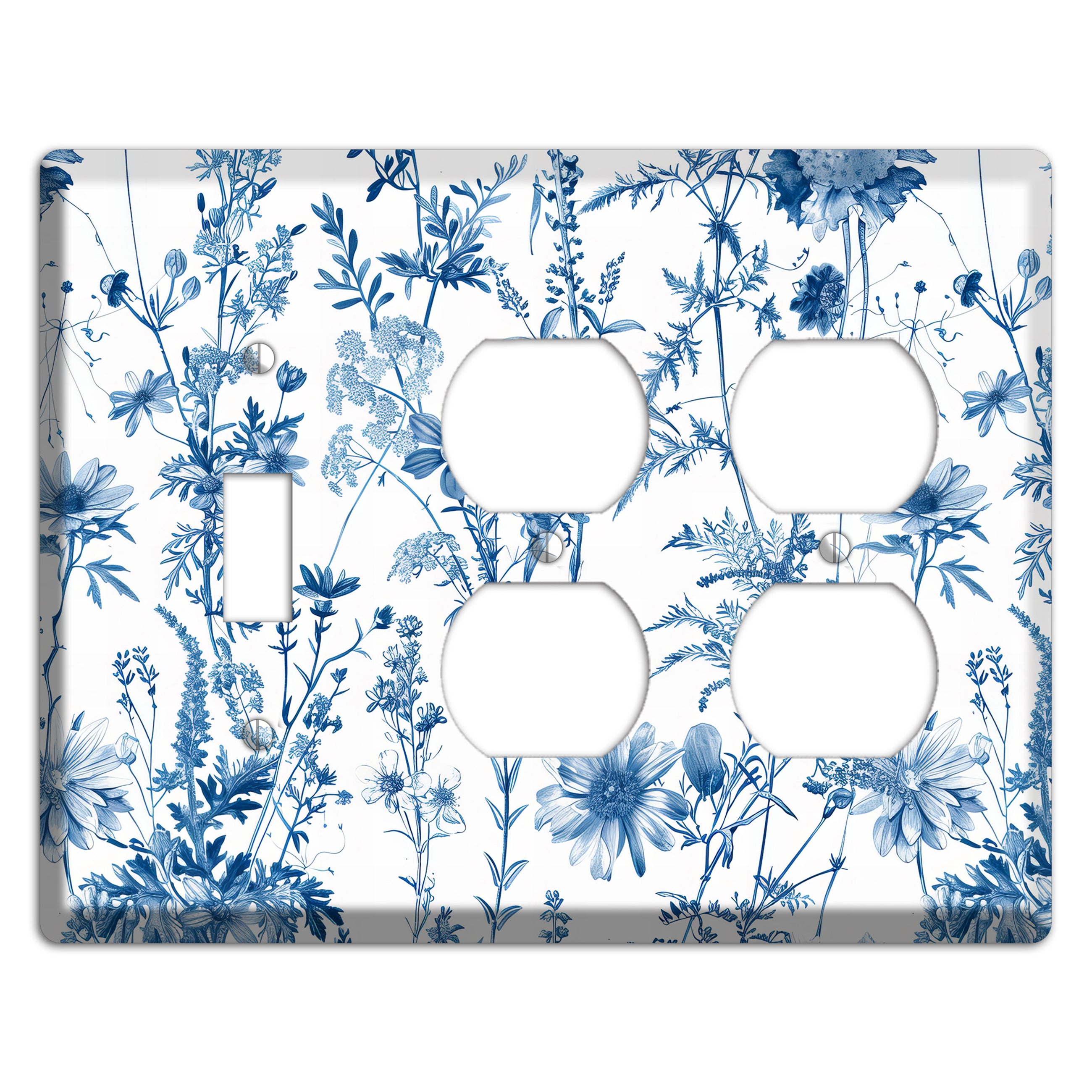 Meadow Pressed Blue Toggle / 2 Duplex Wallplate