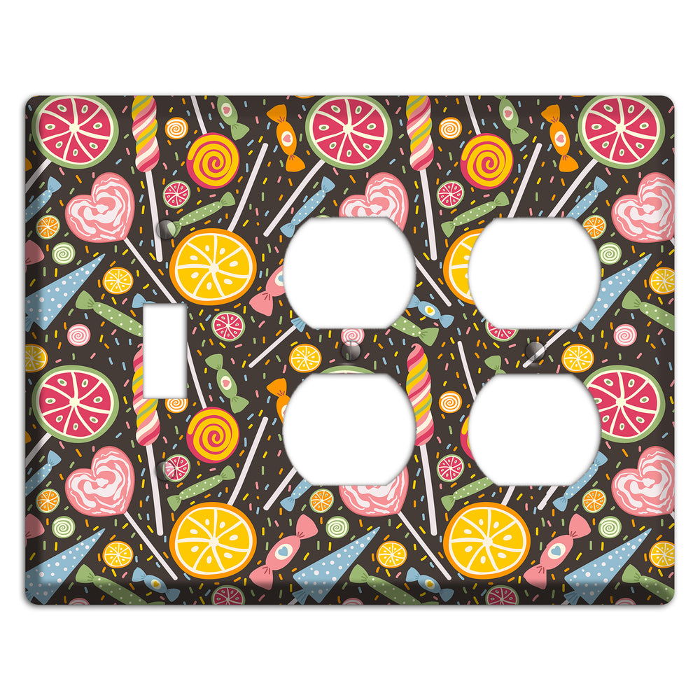Candy Carnival (Dark) Toggle / 2 Duplex Wallplate