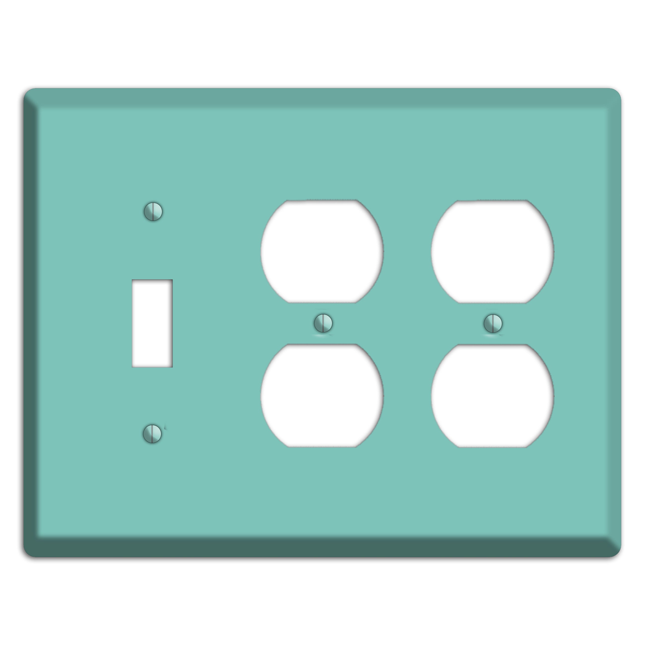 Baxter Seafoam Toggle / 2 Duplex Wallplate