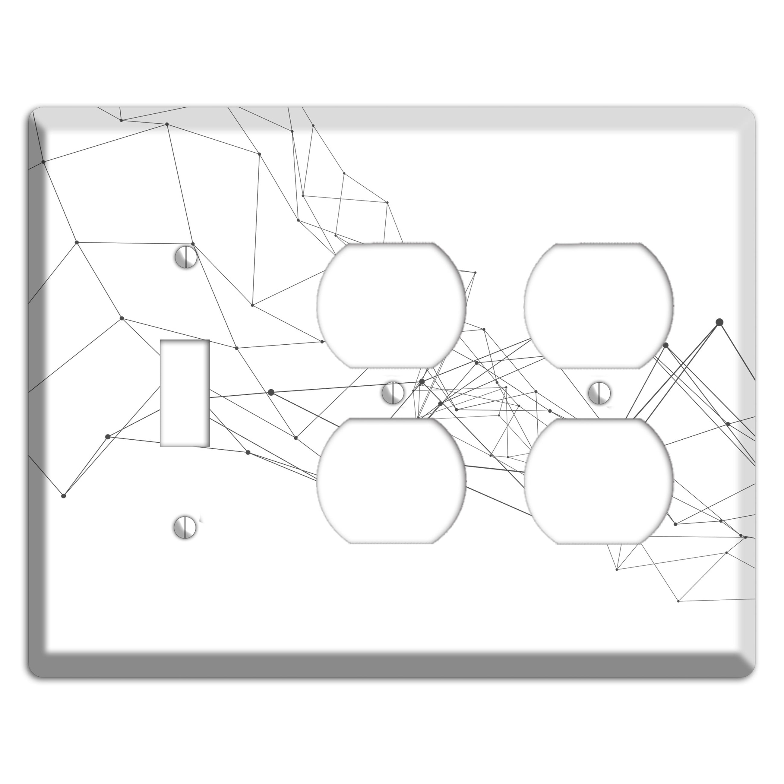 Gossamer Transit Map Toggle / 2 Duplex Wallplate
