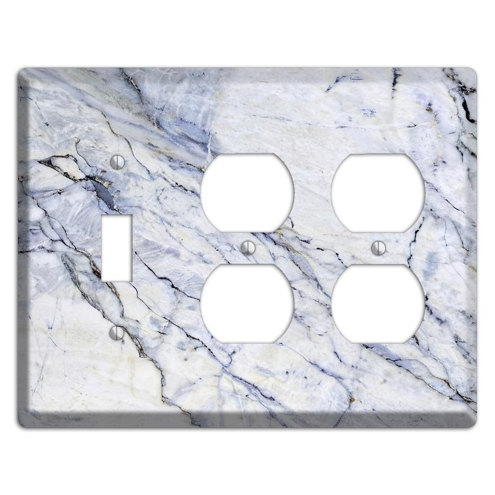 Geyser Marble Toggle / 2 Duplex Wallplate
