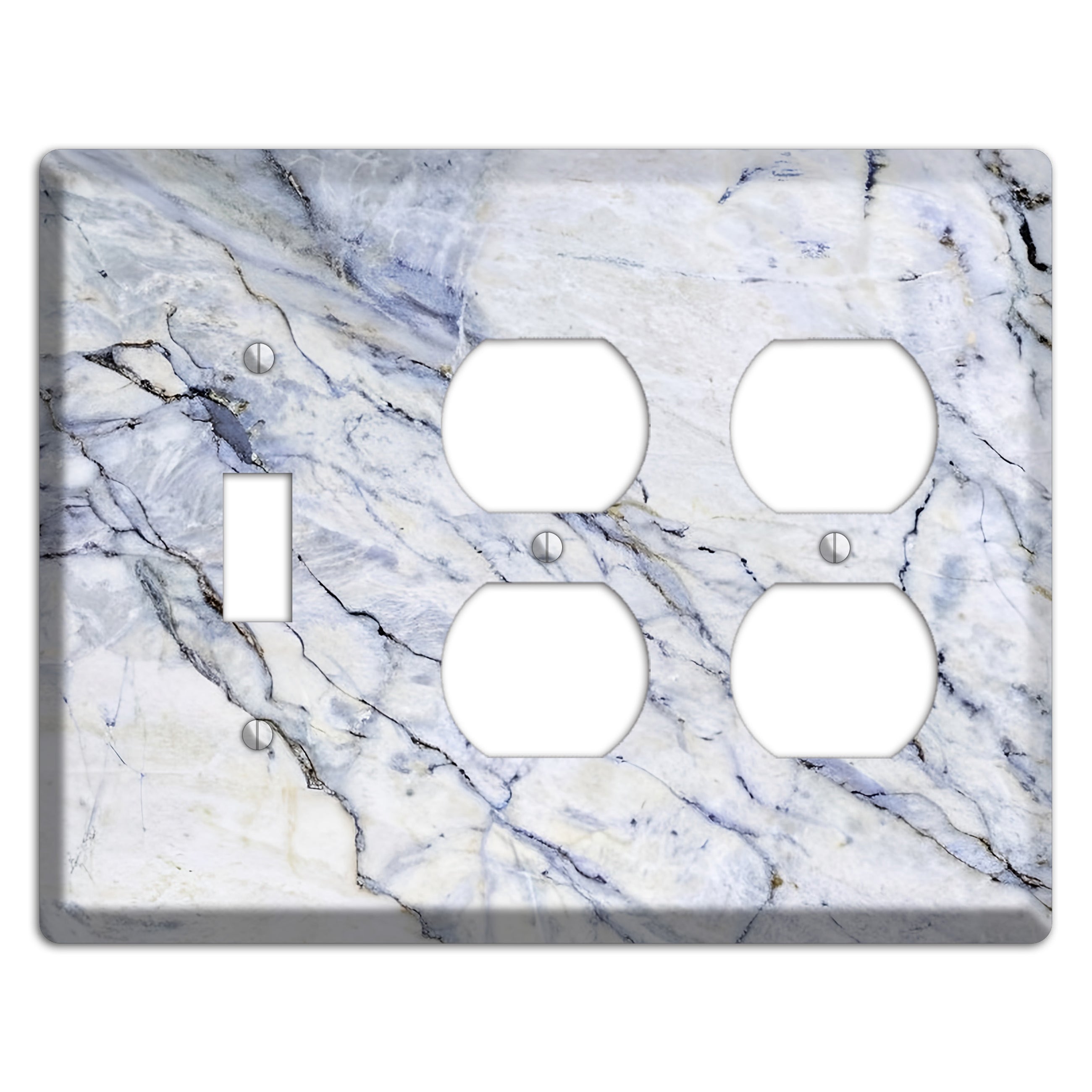 Geyser Marble Toggle / 2 Duplex Wallplate