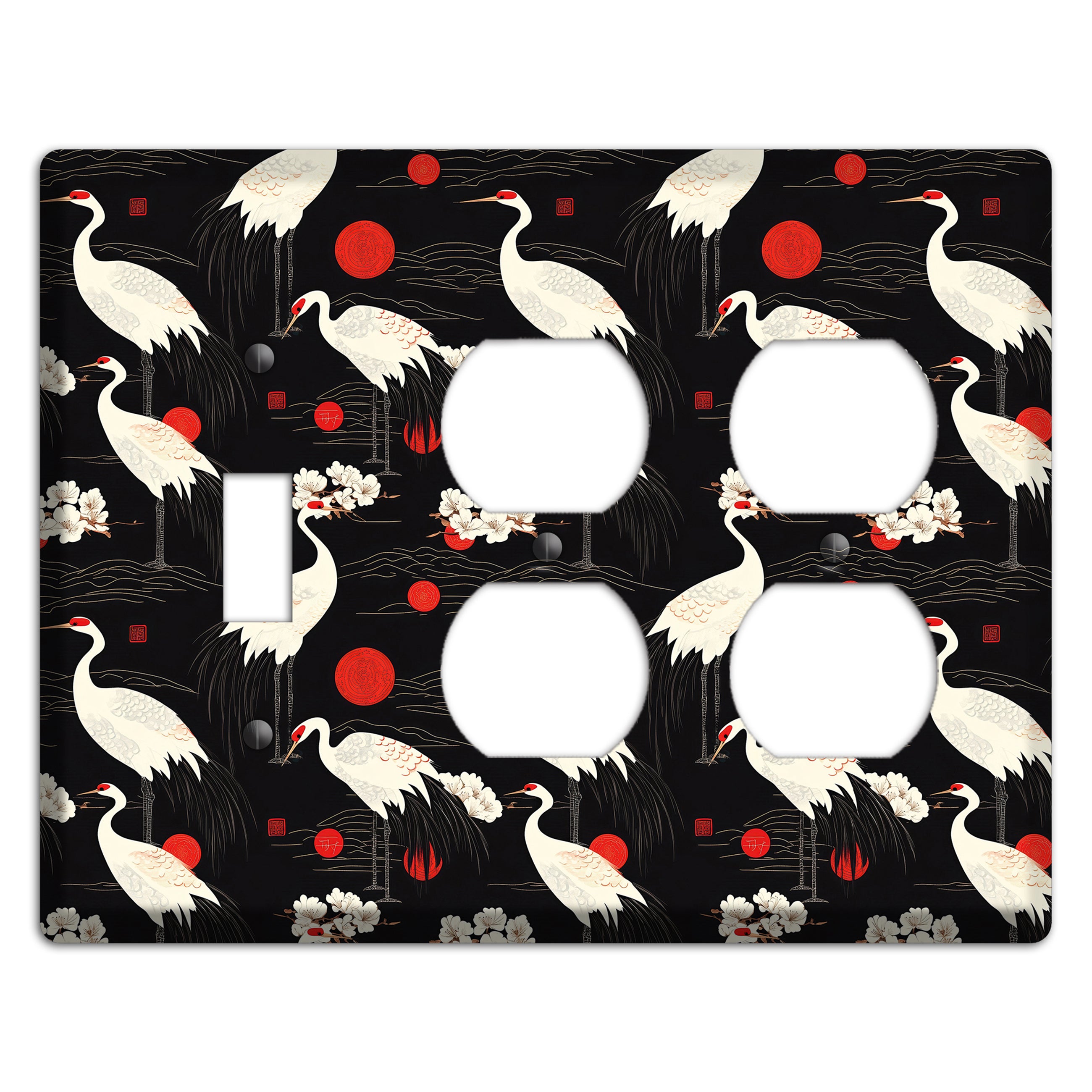 Obsidian Sun Vigil Toggle / 2 Duplex Wallplate