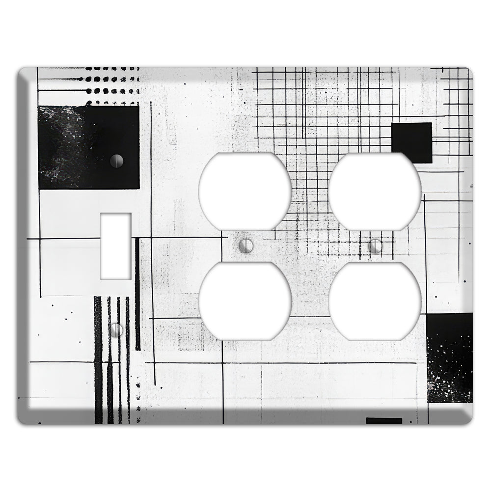 Drafting Table Ghost Toggle / 2 Duplex Wallplate
