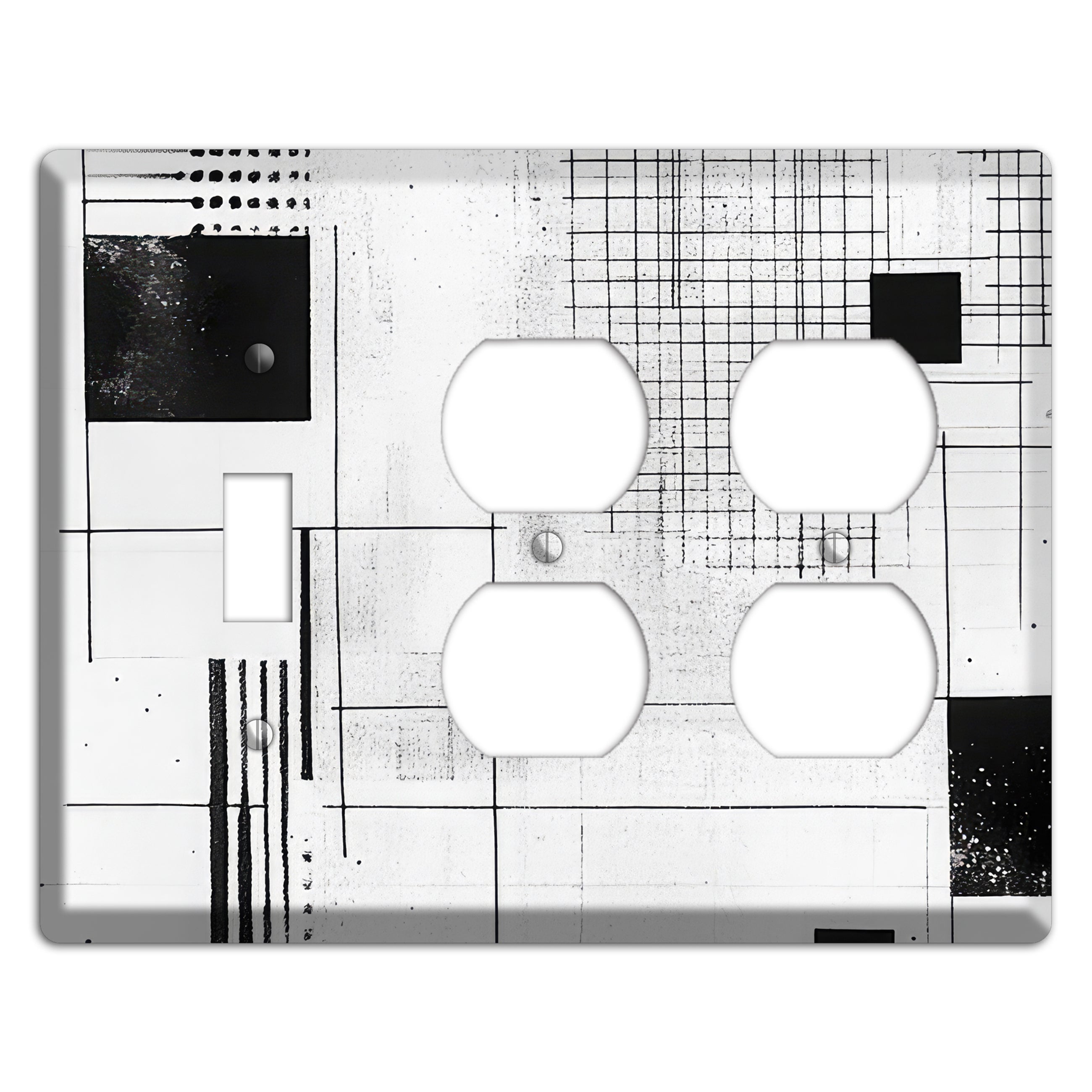 Drafting Table Ghost Toggle / 2 Duplex Wallplate