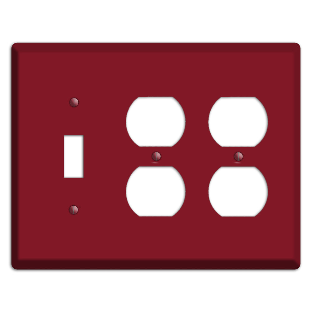 Baxter Burgundy Wine Toggle / 2 Duplex Wallplate