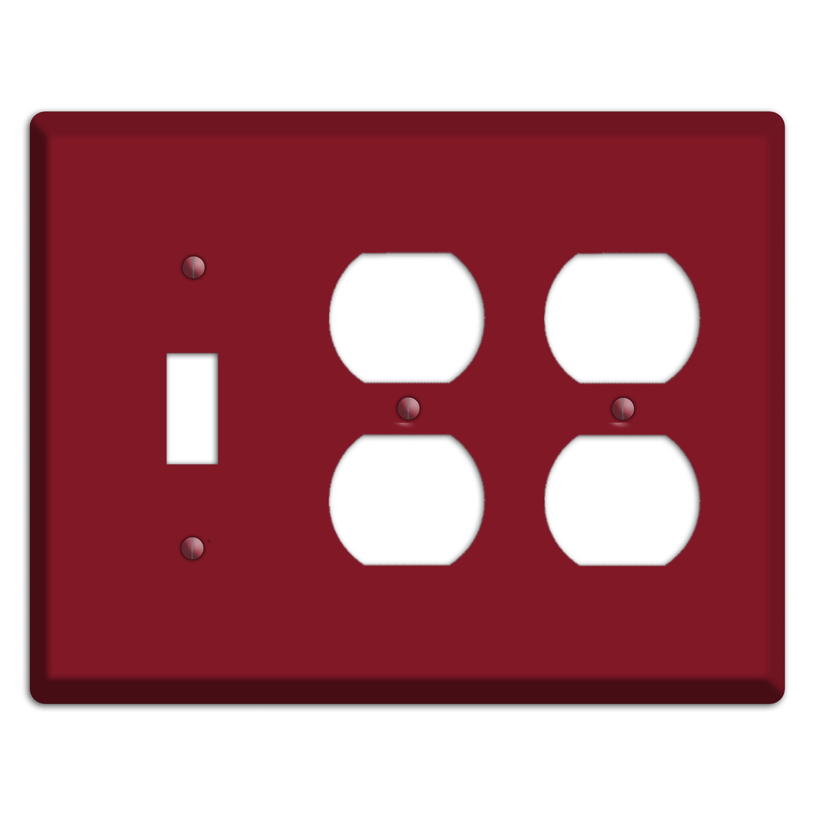 Baxter Burgundy Wine Toggle / 2 Duplex Wallplate