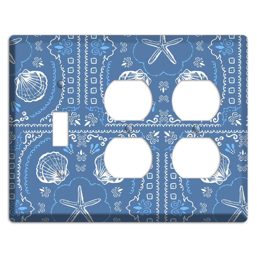 Cerulean Bandana Shore Toggle / 2 Duplex Wallplate