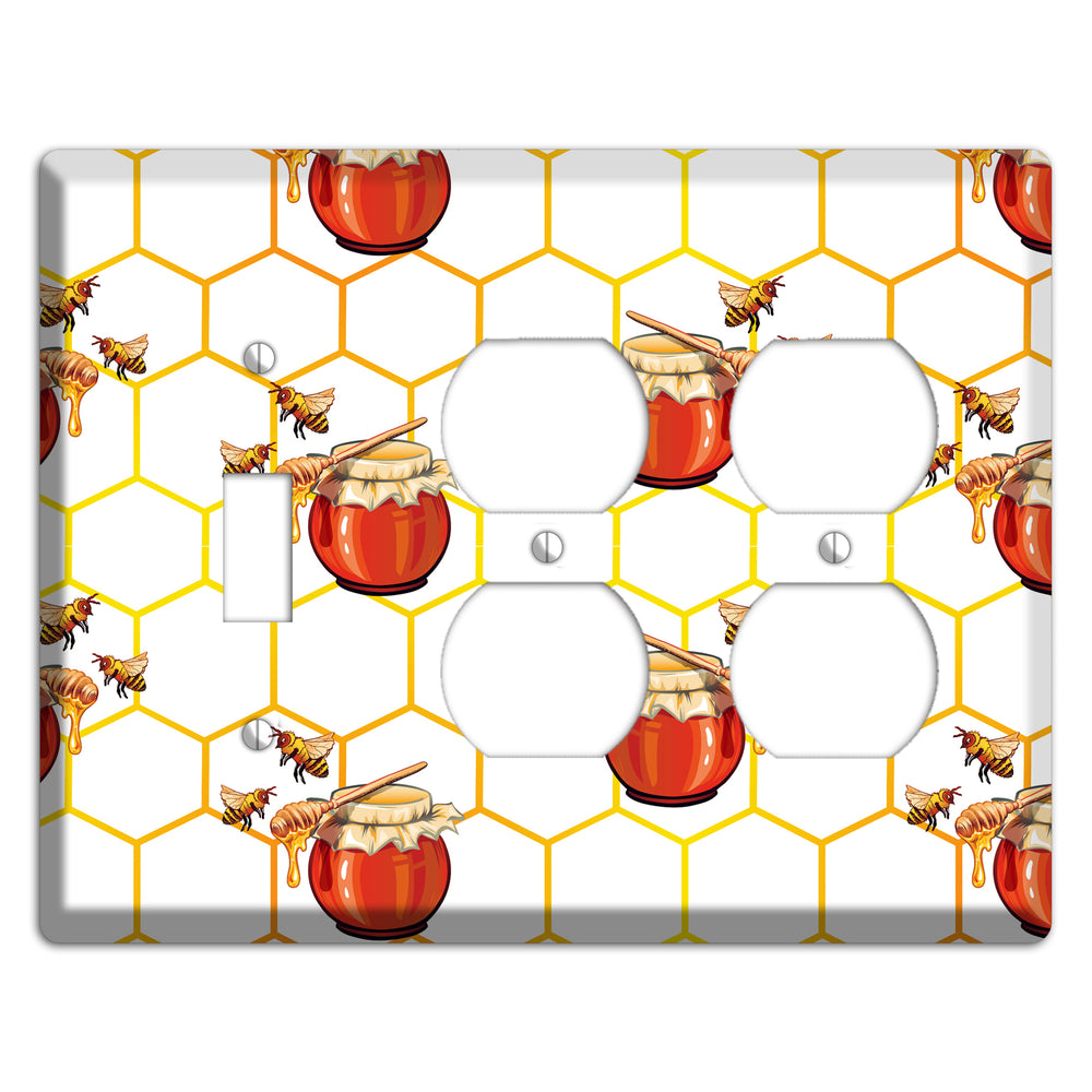 Honeypot & Hive Toggle / 2 Duplex Wallplate
