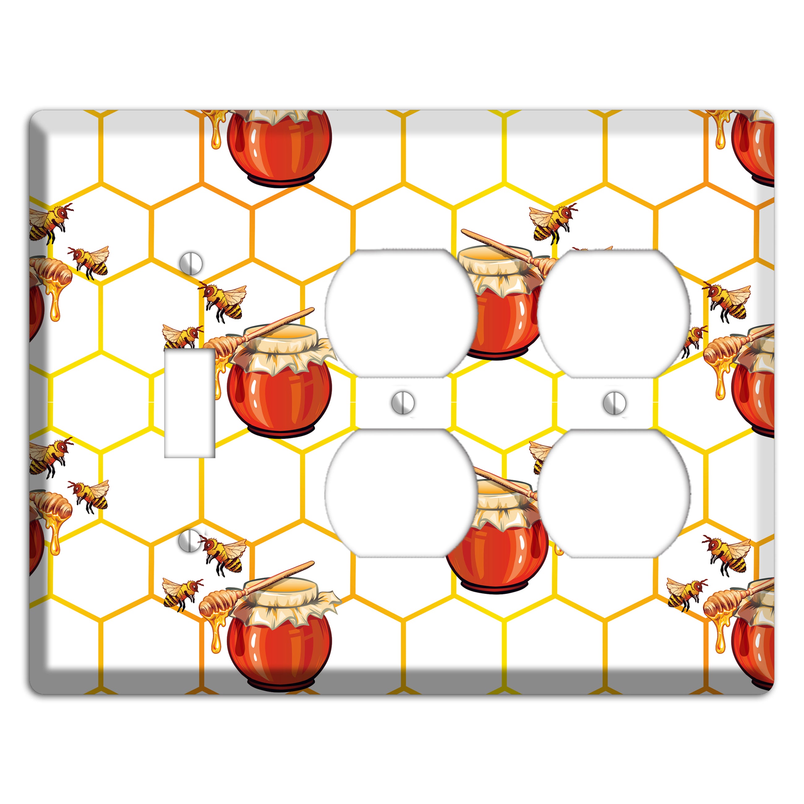 Honeypot & Hive Toggle / 2 Duplex Wallplate