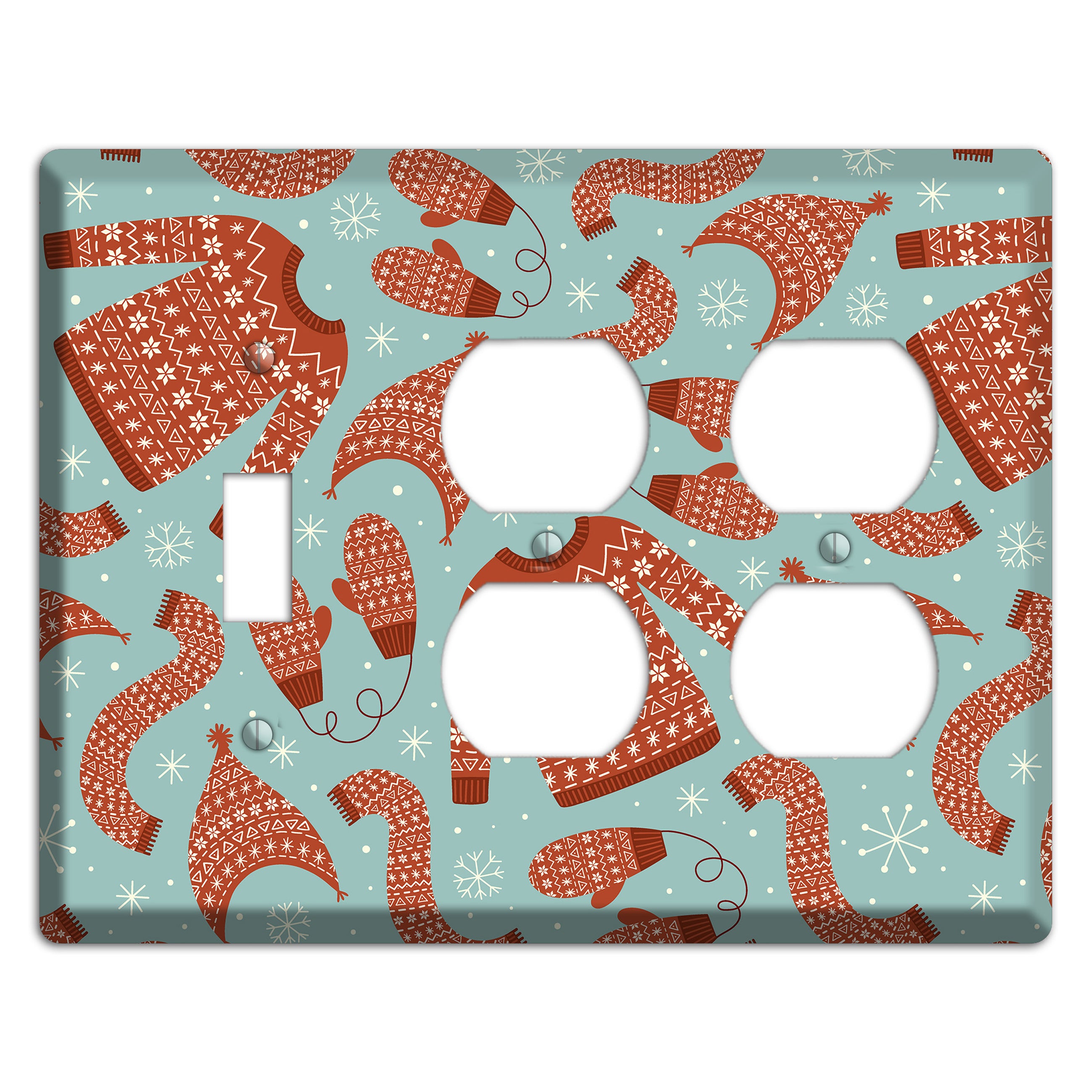 Cozy Knits & Mittens Toggle / 2 Duplex Wallplate