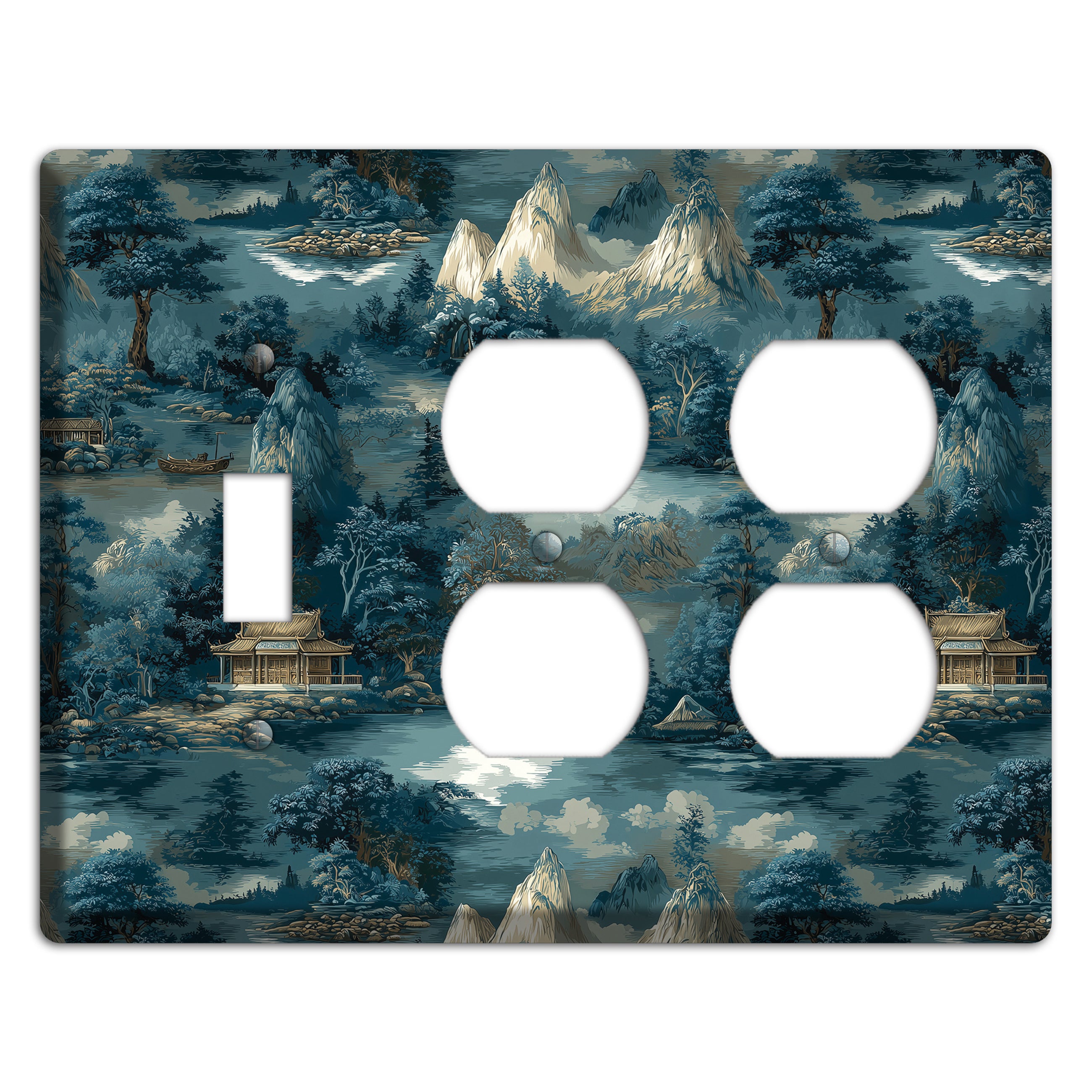 River Mist Refuge Toggle / 2 Duplex Wallplate