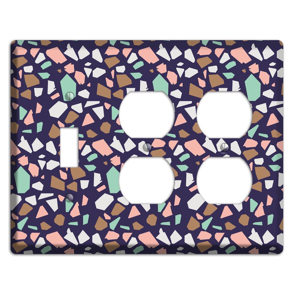 Midnight Mosaic Toggle / 2 Duplex Wallplate