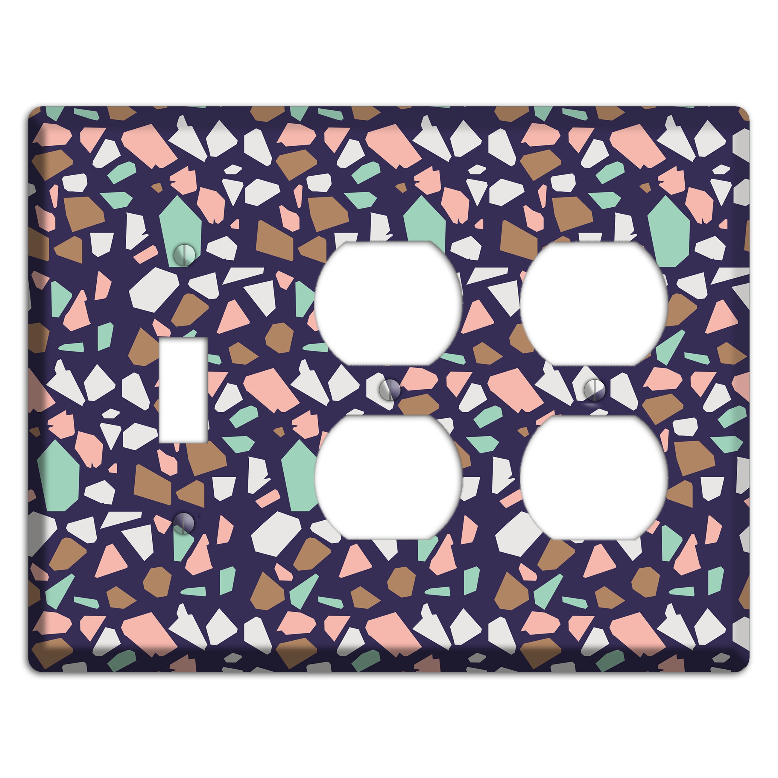Midnight Mosaic Toggle / 2 Duplex Wallplate