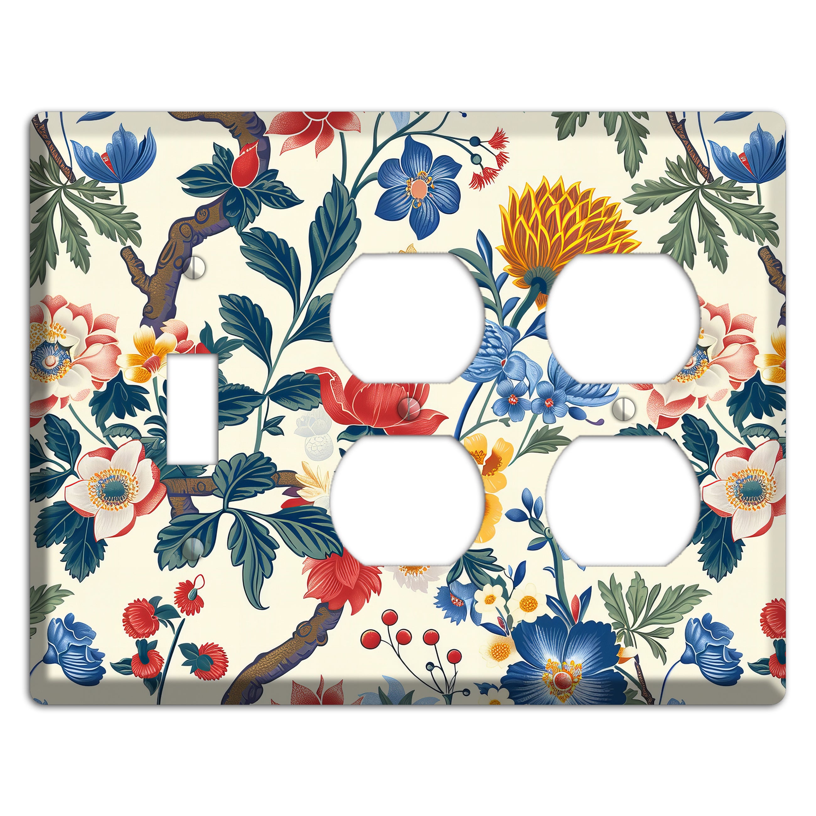 Cottage Garden Reverie Toggle / 2 Duplex Wallplate
